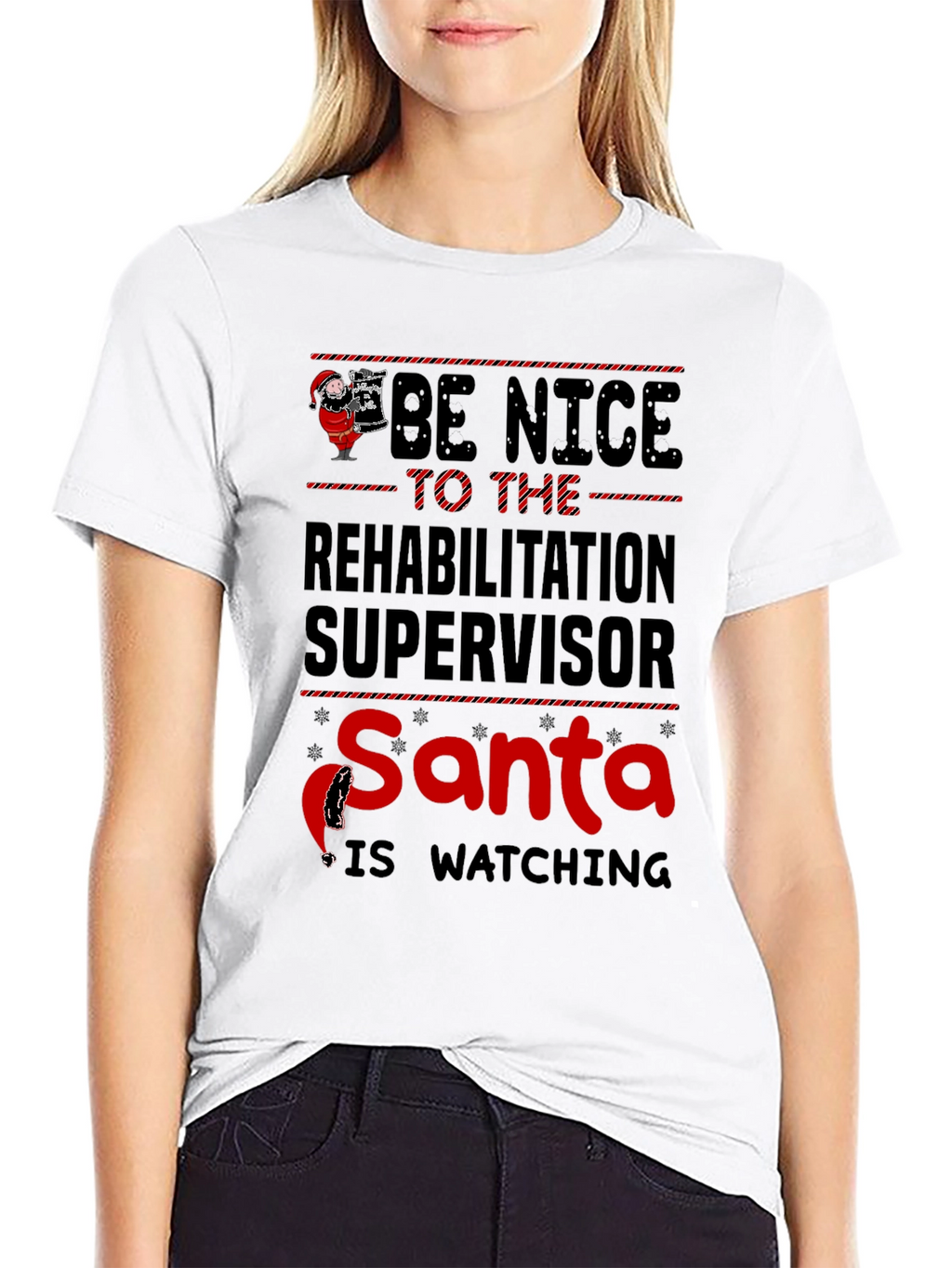 Rehabilitation Supervisor Santa Watching T-Shirt