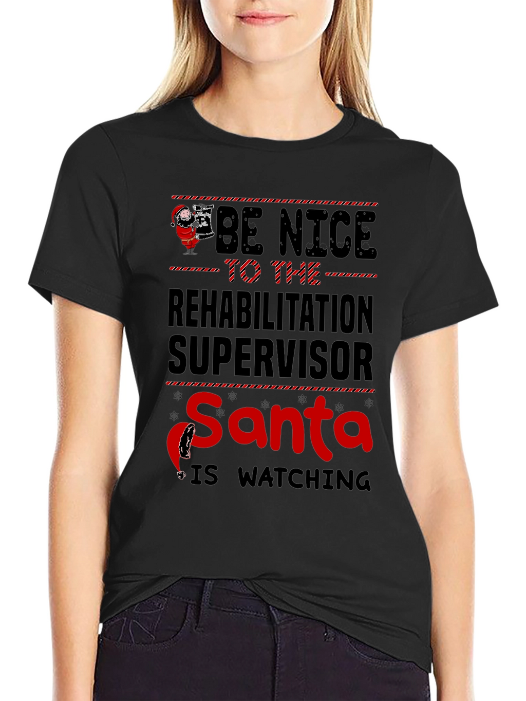Rehabilitation Supervisor Santa Watching T-Shirt