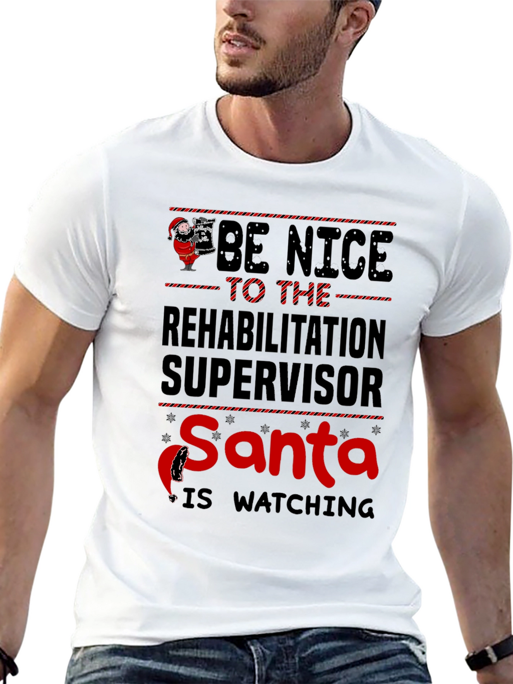 Rehabilitation Supervisor Santa Watching T-Shirt