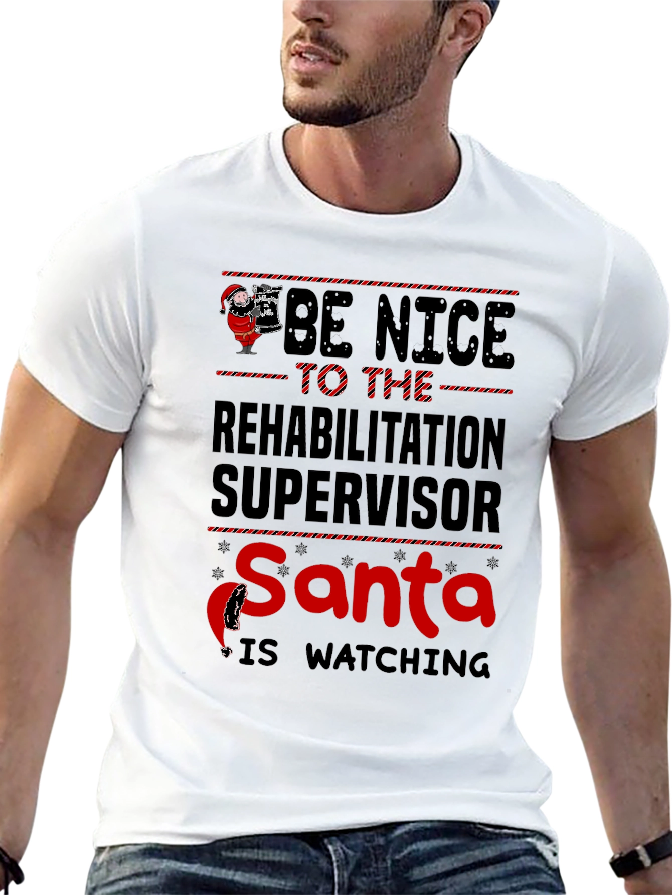 Rehabilitation Supervisor Santa Watching T-Shirt