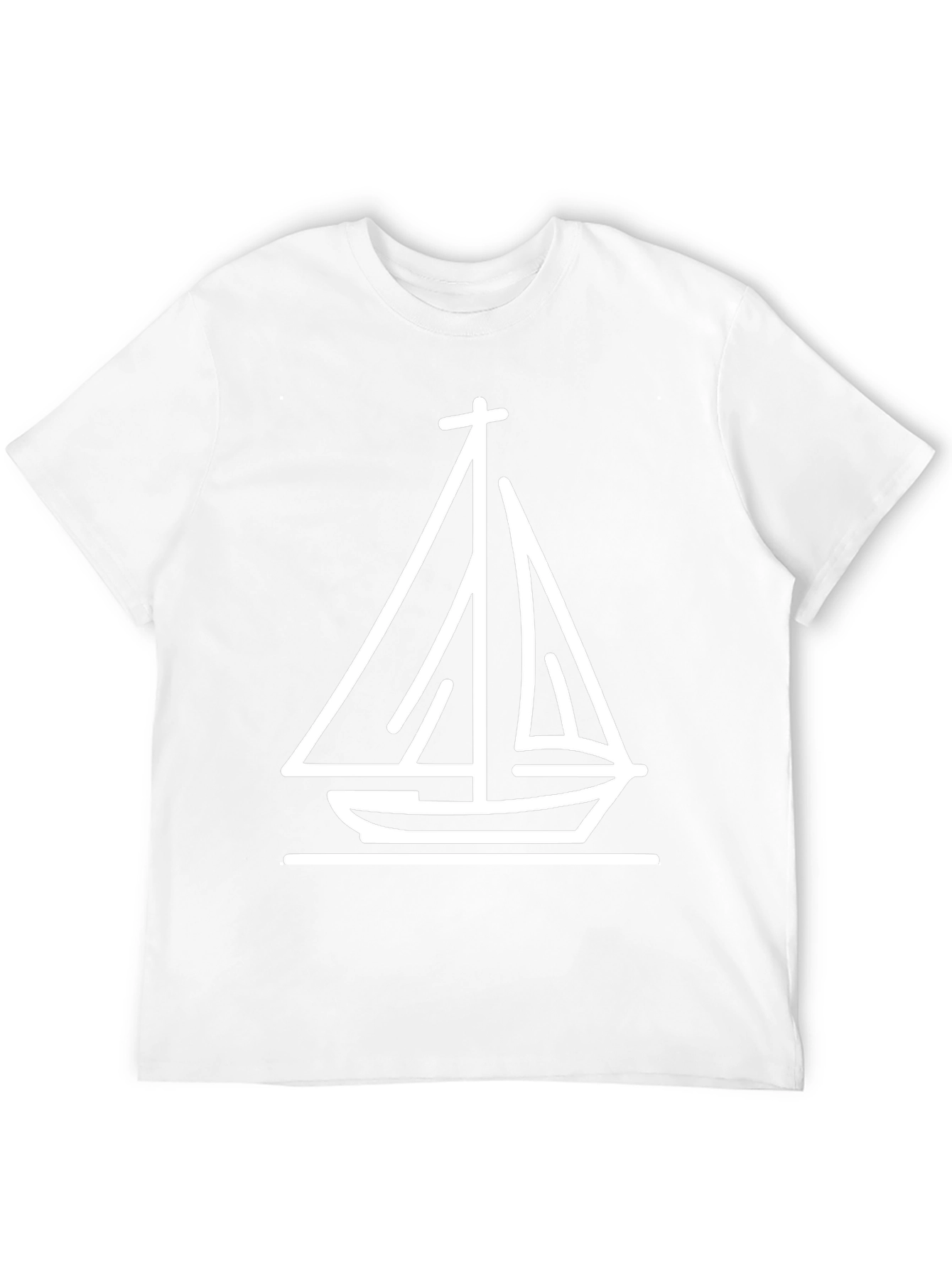 Nautical Sailboat Graphic Tee - Black