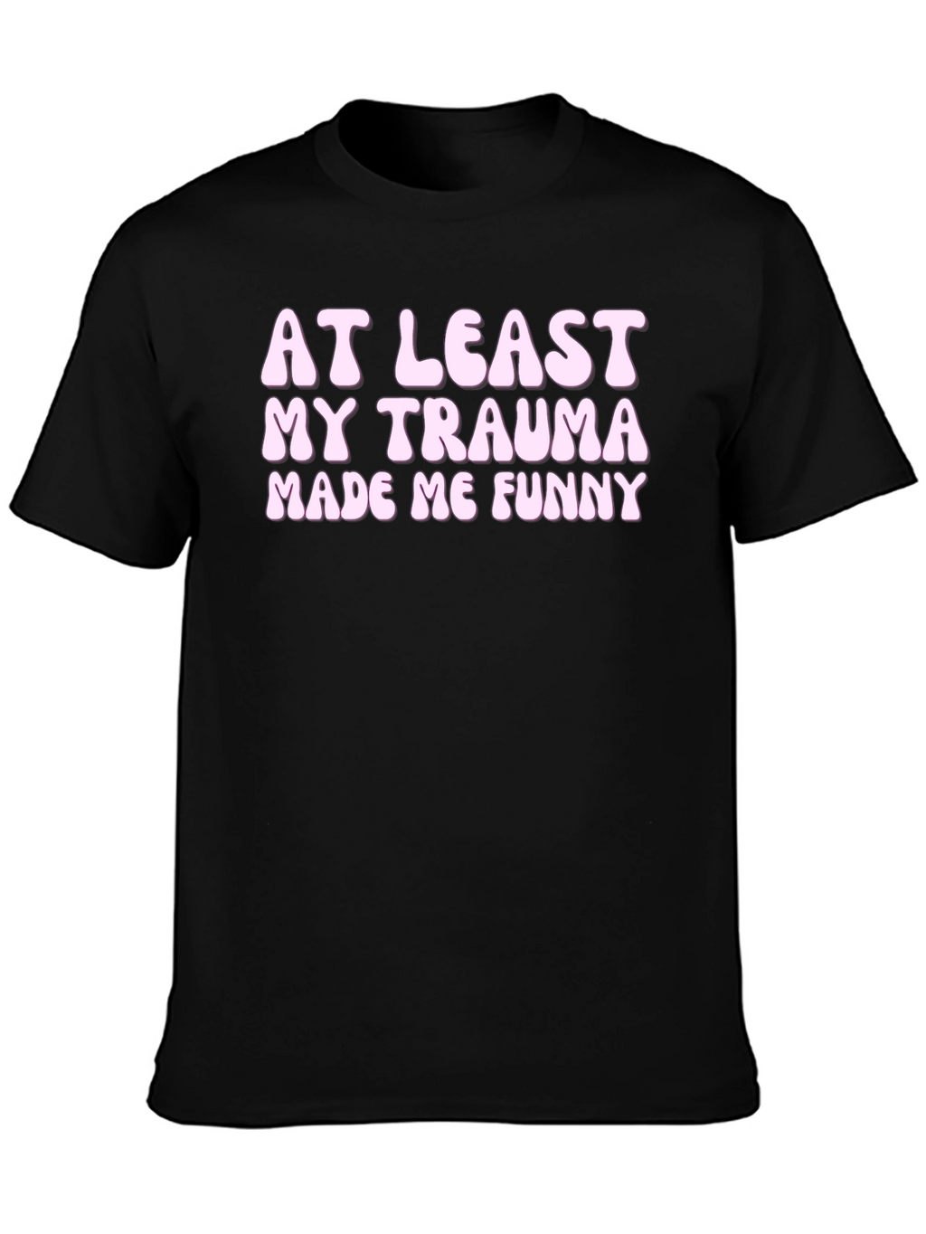 Funny Trauma Graphic Tee - Black Unisex T-Shirt