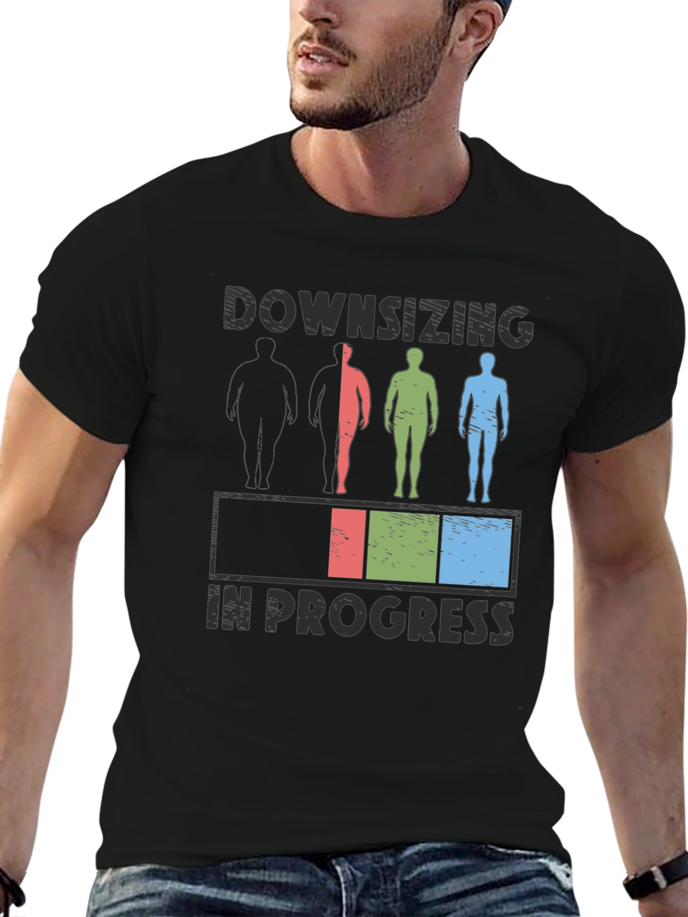 Downsizing In Progress Graphic T-Shirt