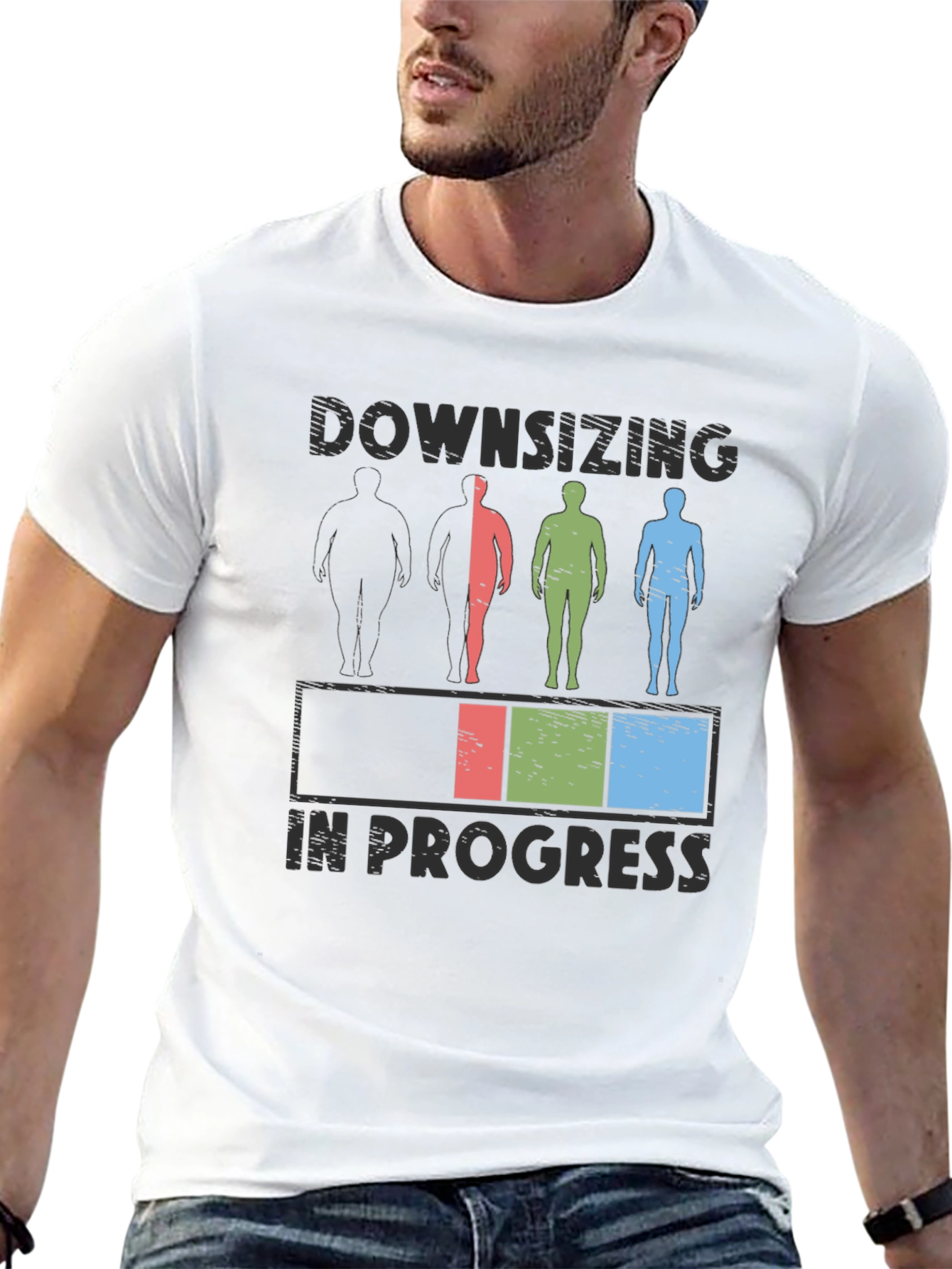 Downsizing In Progress Graphic T-Shirt