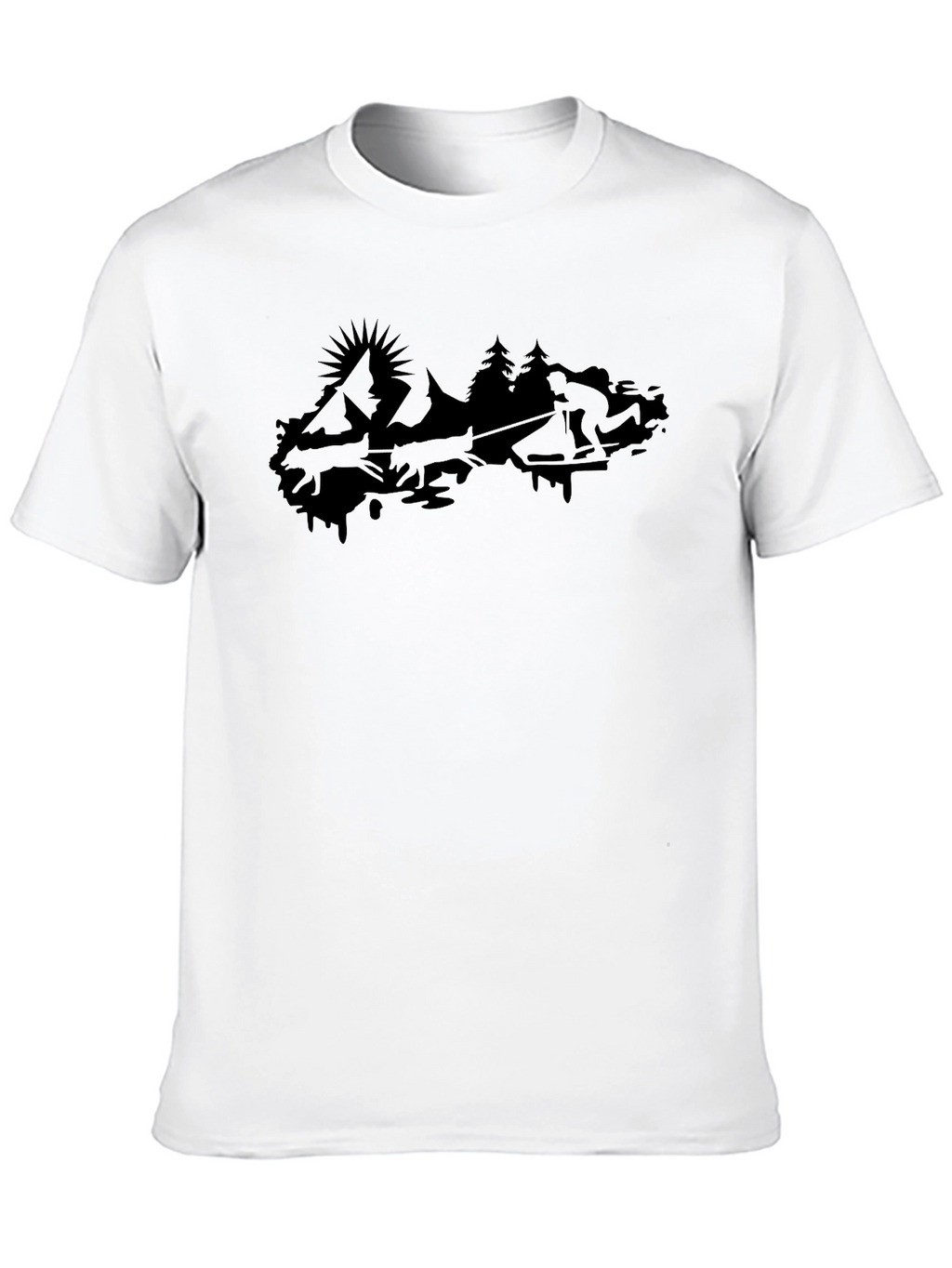 Black Mountain Scene Graphic Tee
