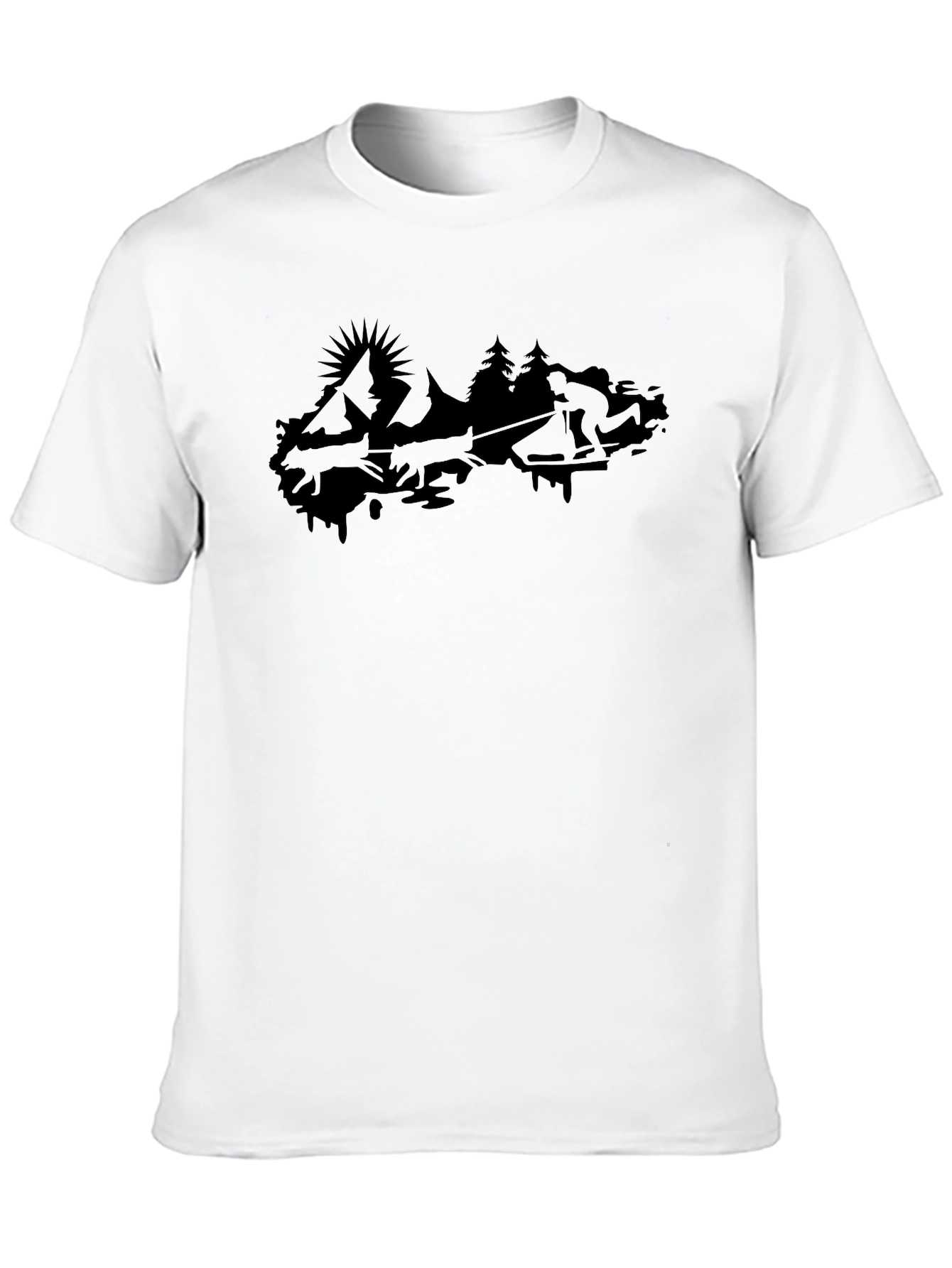 Black Mountain Scene Graphic Tee