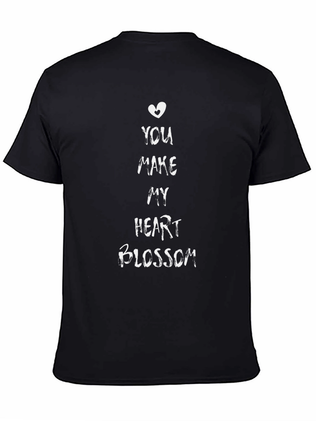 Heart Blossom Black T-Shirt