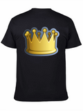 Crown Graphic Tee - Royalty Design Black T-Shirt