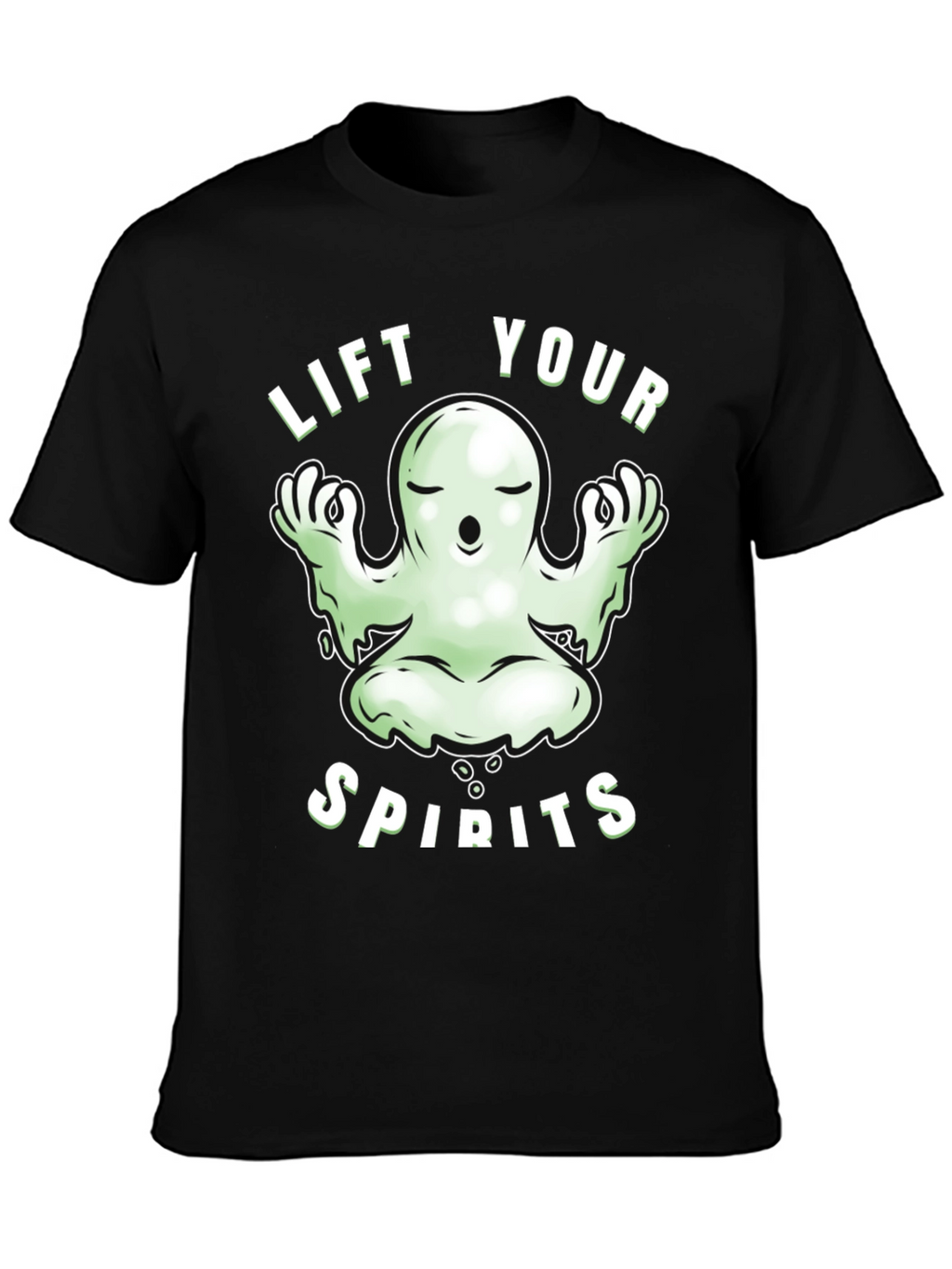 Lift Your Spirits Ghost Meditation Graphic Tee