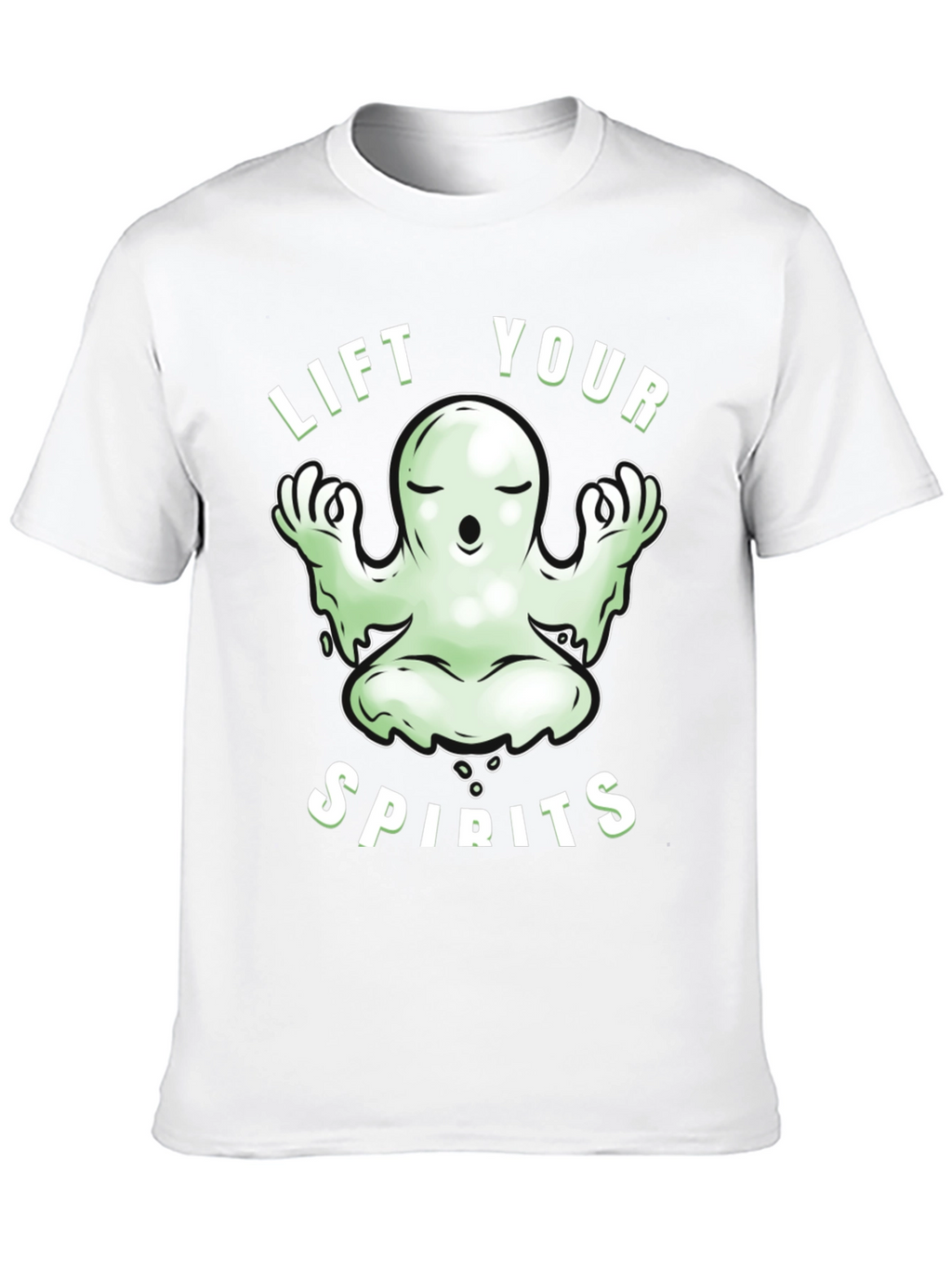 Lift Your Spirits Ghost Meditation Graphic Tee