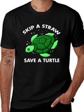 Skip a Straw Save a Turtle Graphic Tee