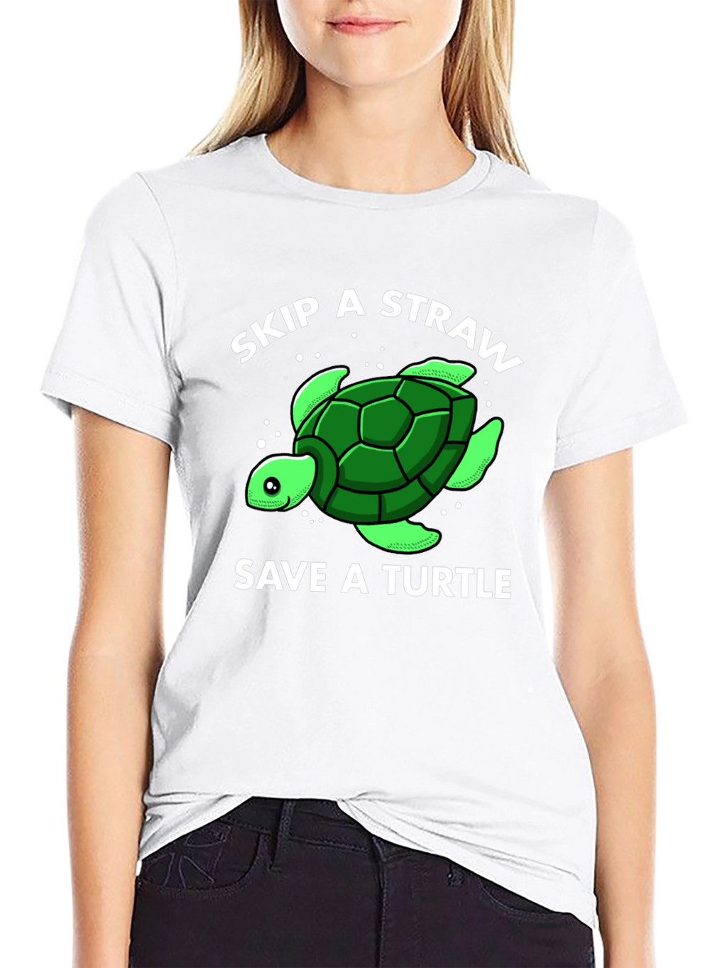 Skip a Straw Save a Turtle Graphic Tee