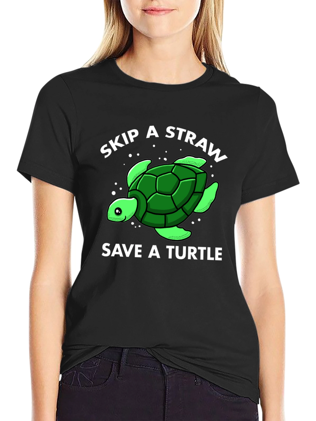 Skip a Straw Save a Turtle Graphic Tee