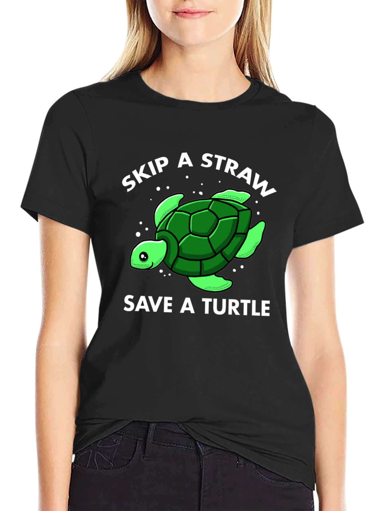 Skip a Straw Save a Turtle Graphic Tee