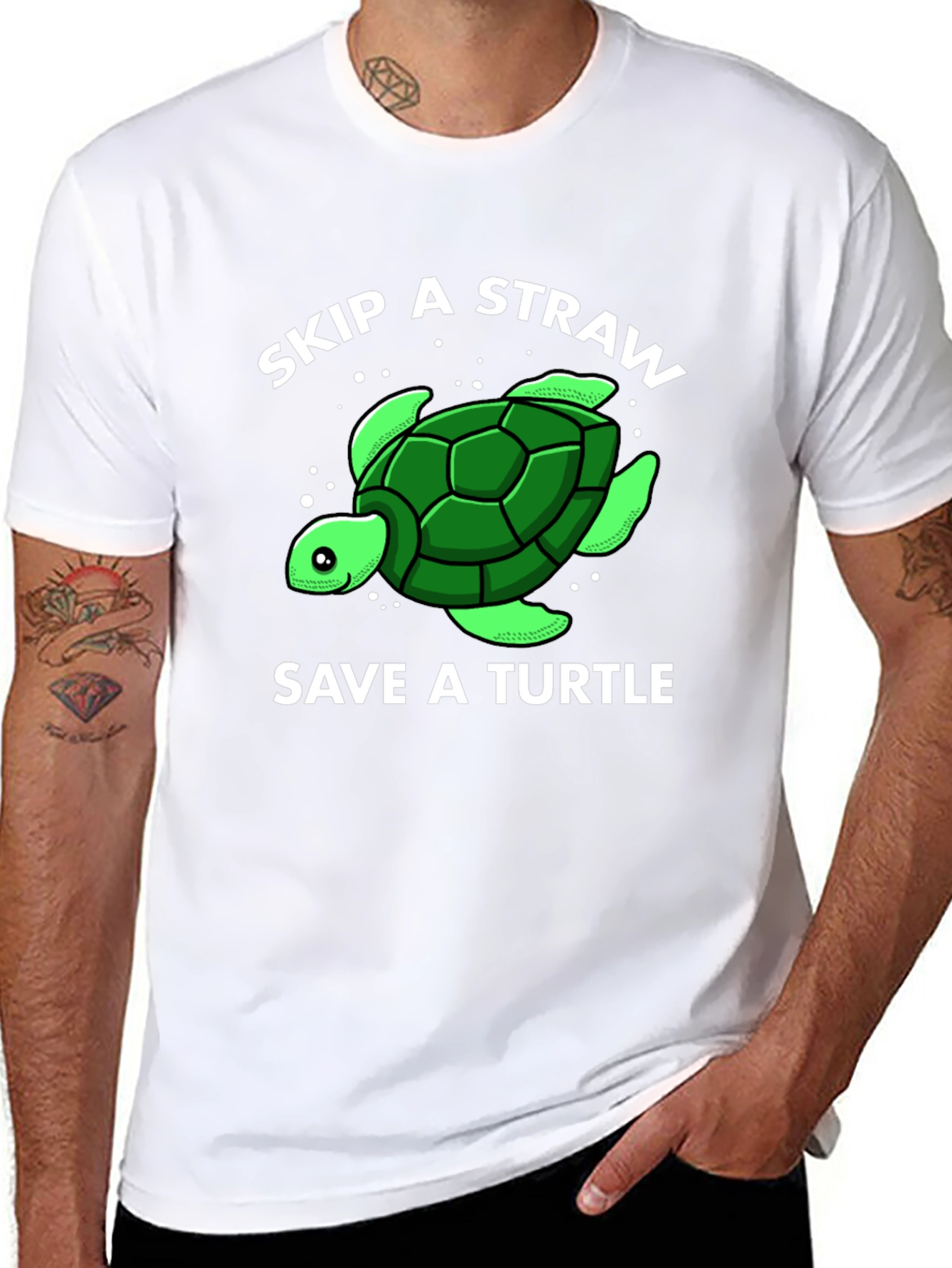 Skip a Straw Save a Turtle Graphic Tee