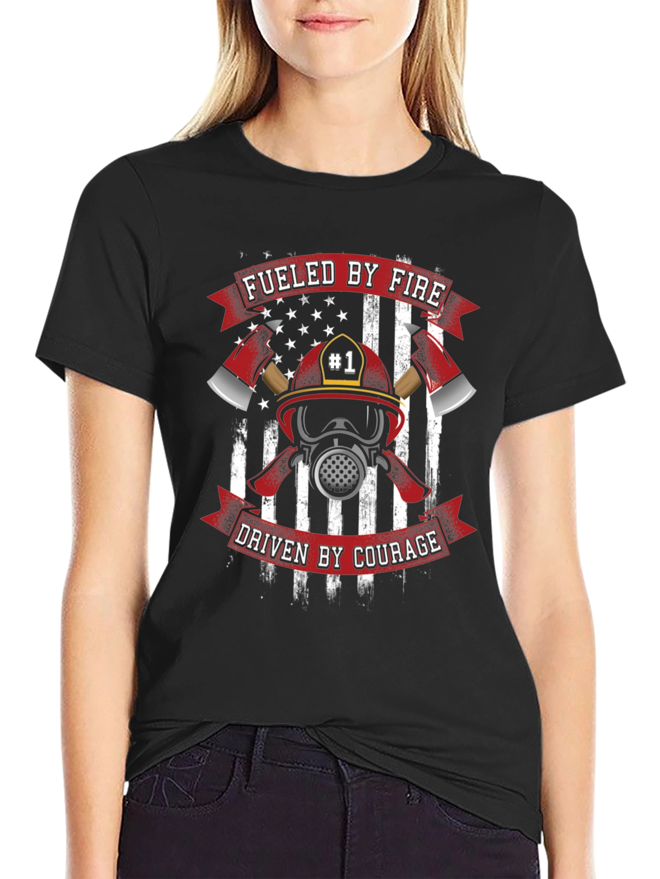 Fueled By Fire Firefighter T-Shirt