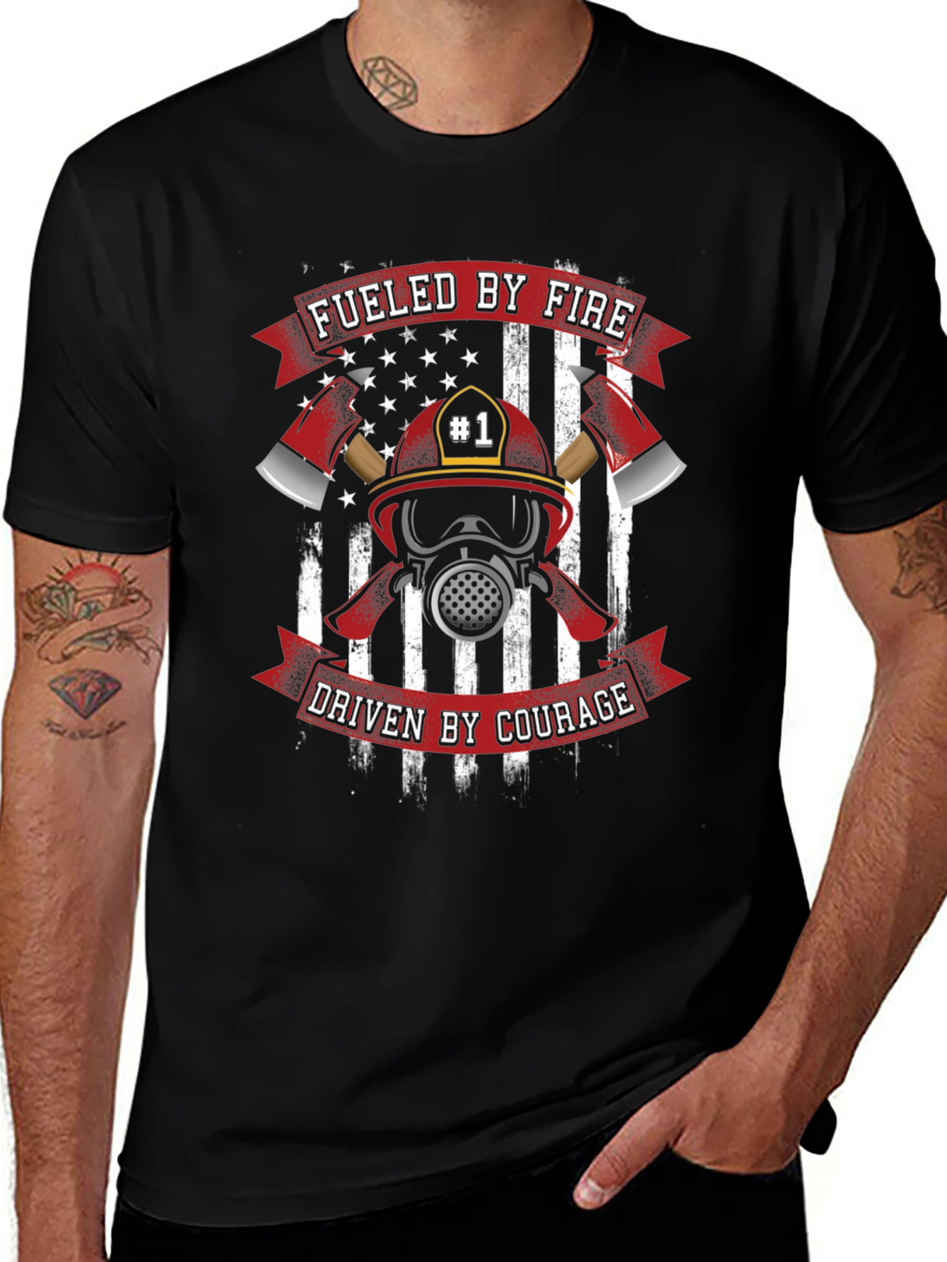 Fueled By Fire Firefighter T-Shirt
