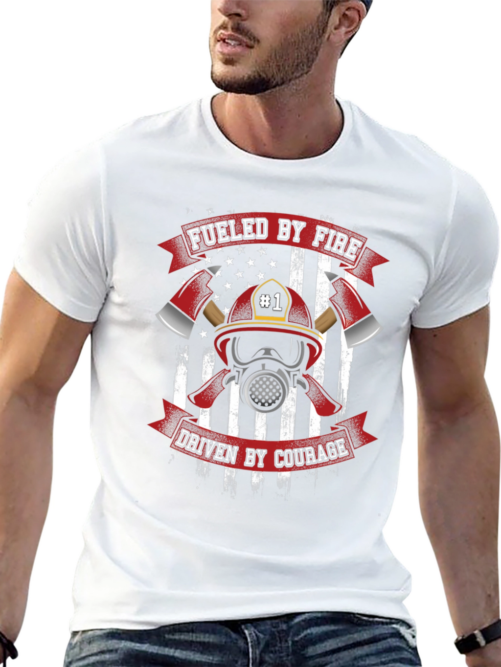Fueled By Fire Firefighter T-Shirt