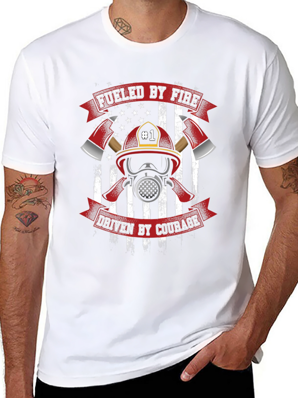 Fueled By Fire Firefighter T-Shirt