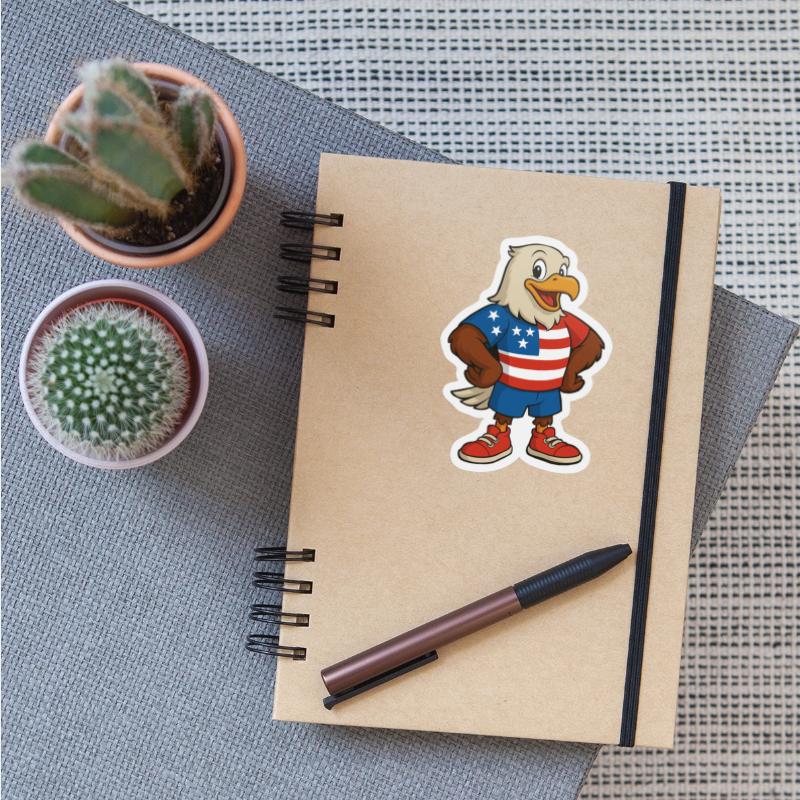 Patriotic Eagle Cartoon Design