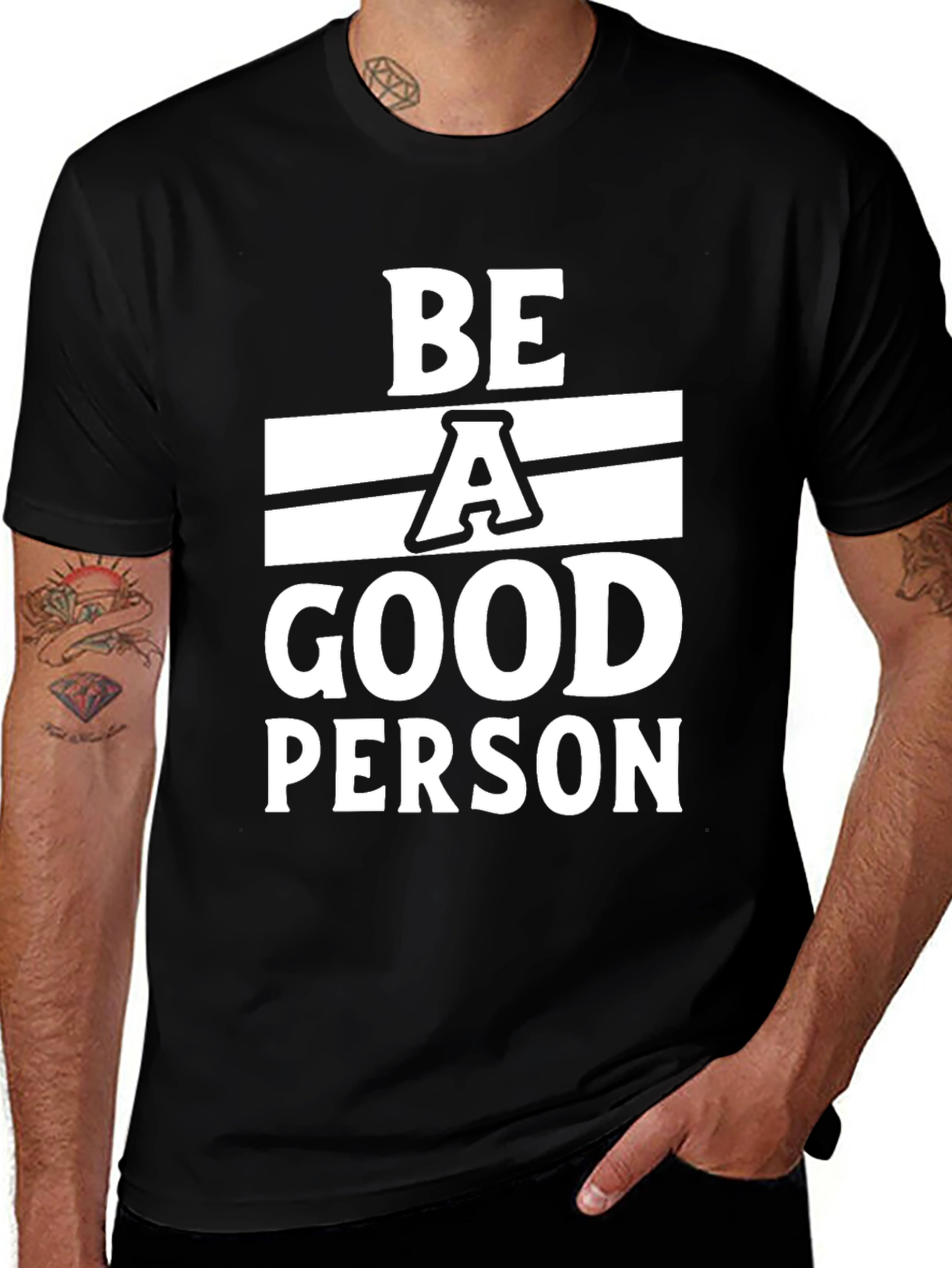 Be A Good Person Black T-Shirt
