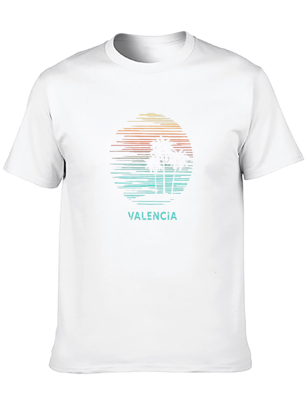 Valencia Palm Sunset Graphic Tee - Black