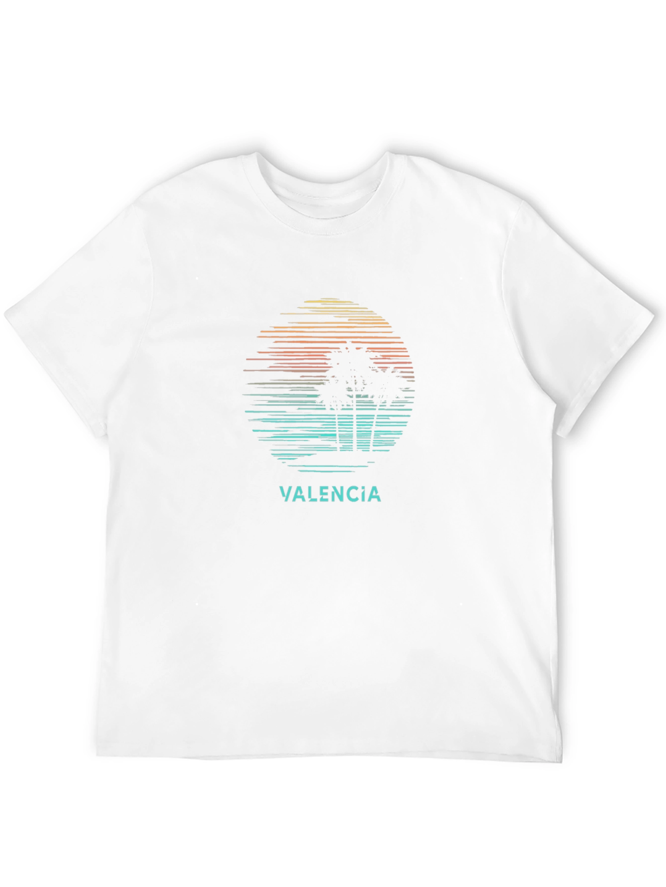 Valencia Palm Sunset Graphic Tee - Black