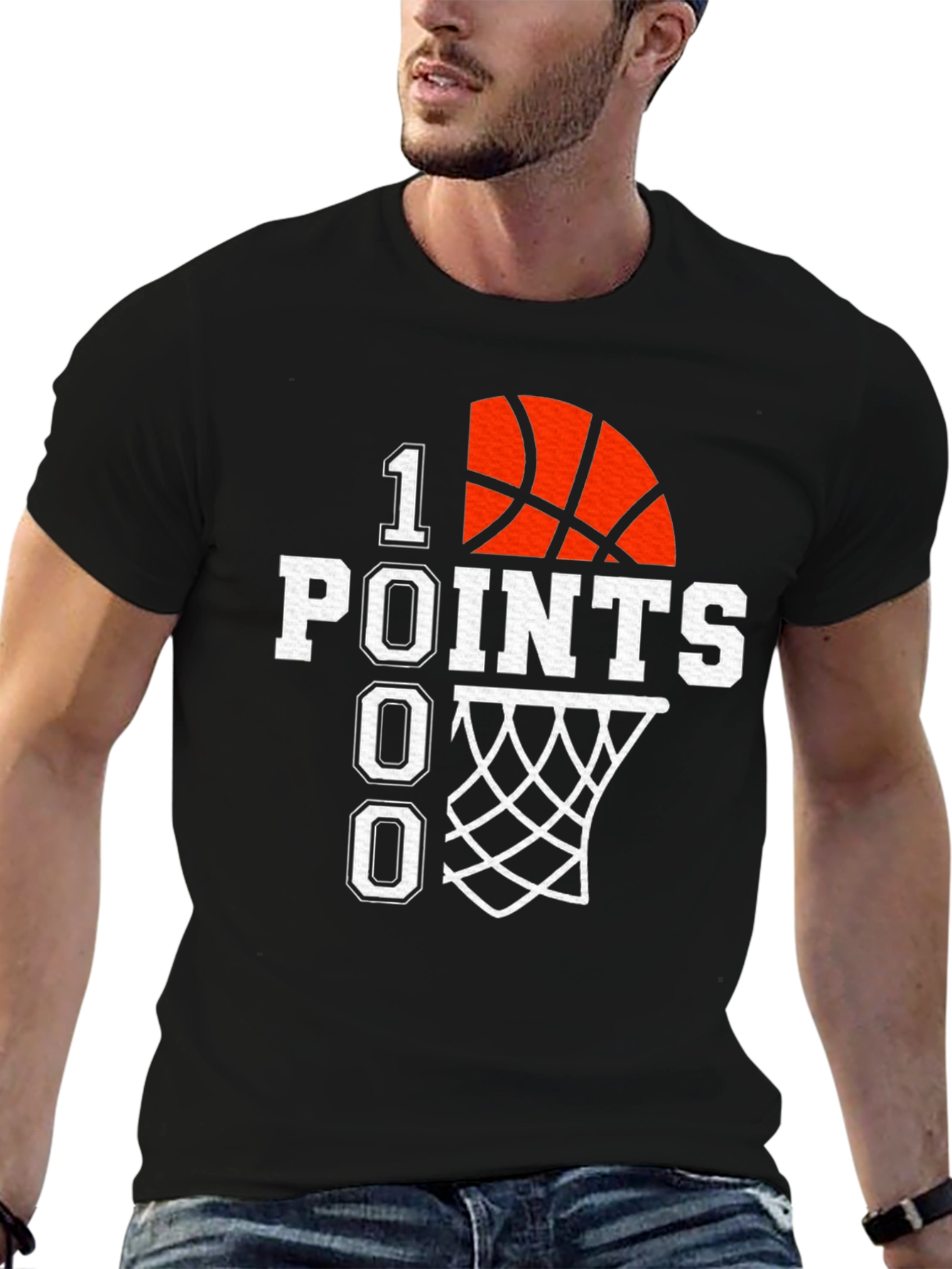 1000 Points Basketball Graphic T-Shirt