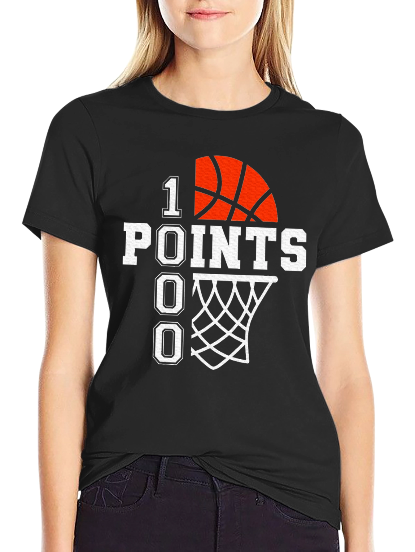 1000 Points Basketball Graphic T-Shirt