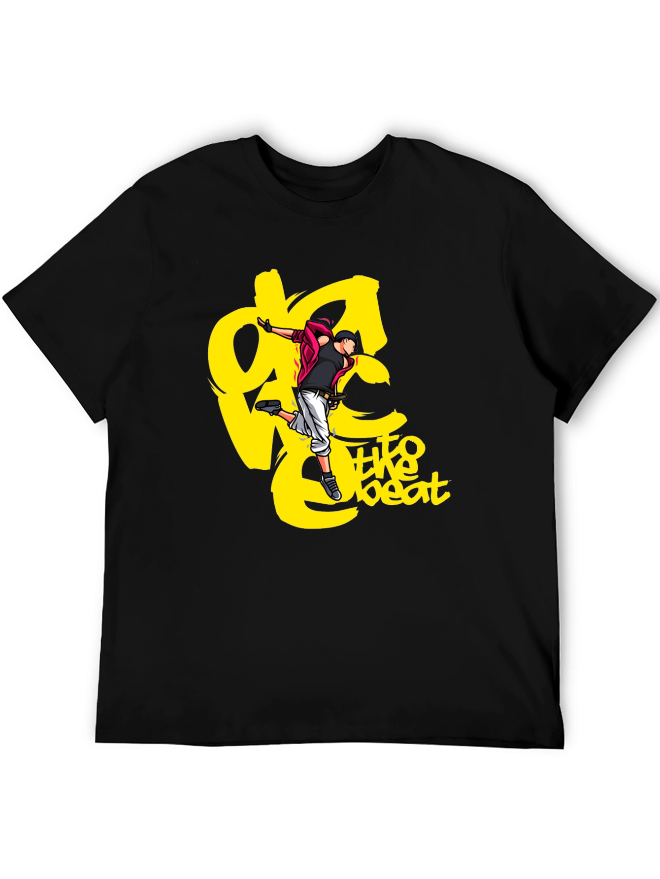 Black Graphic Tee - Dance to the Beat