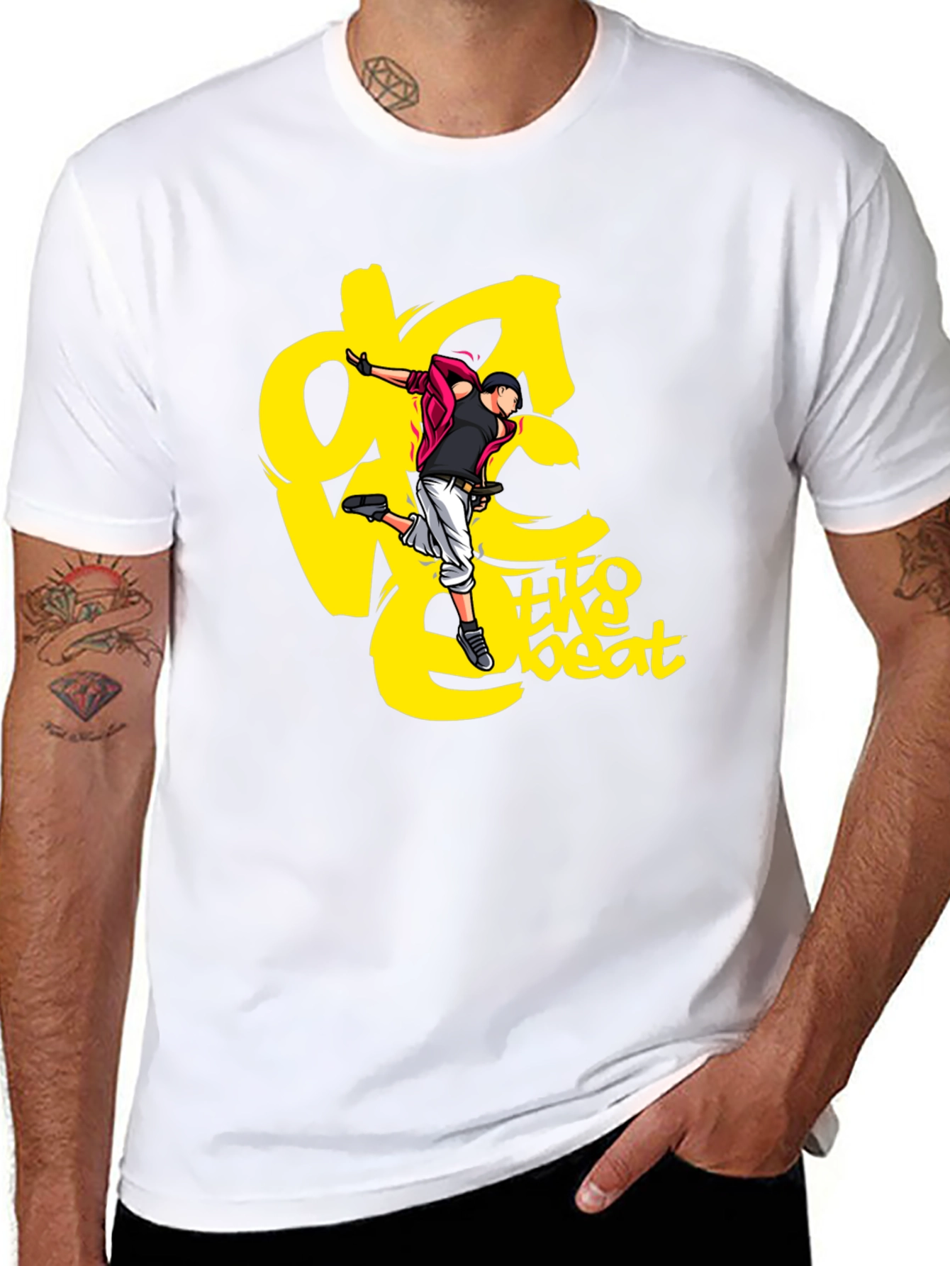 Black Graphic Tee - Dance to the Beat