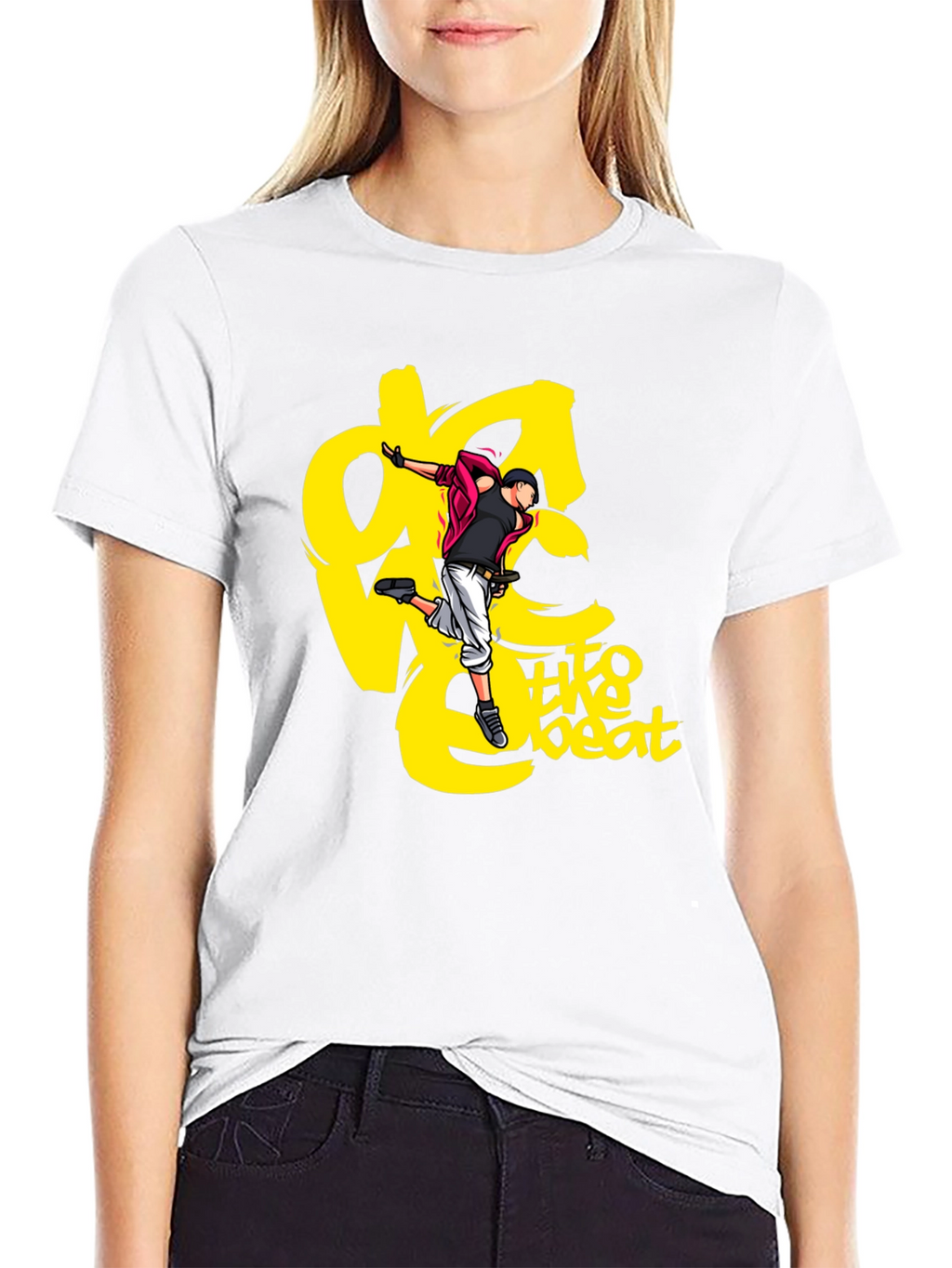 Black Graphic Tee - Dance to the Beat