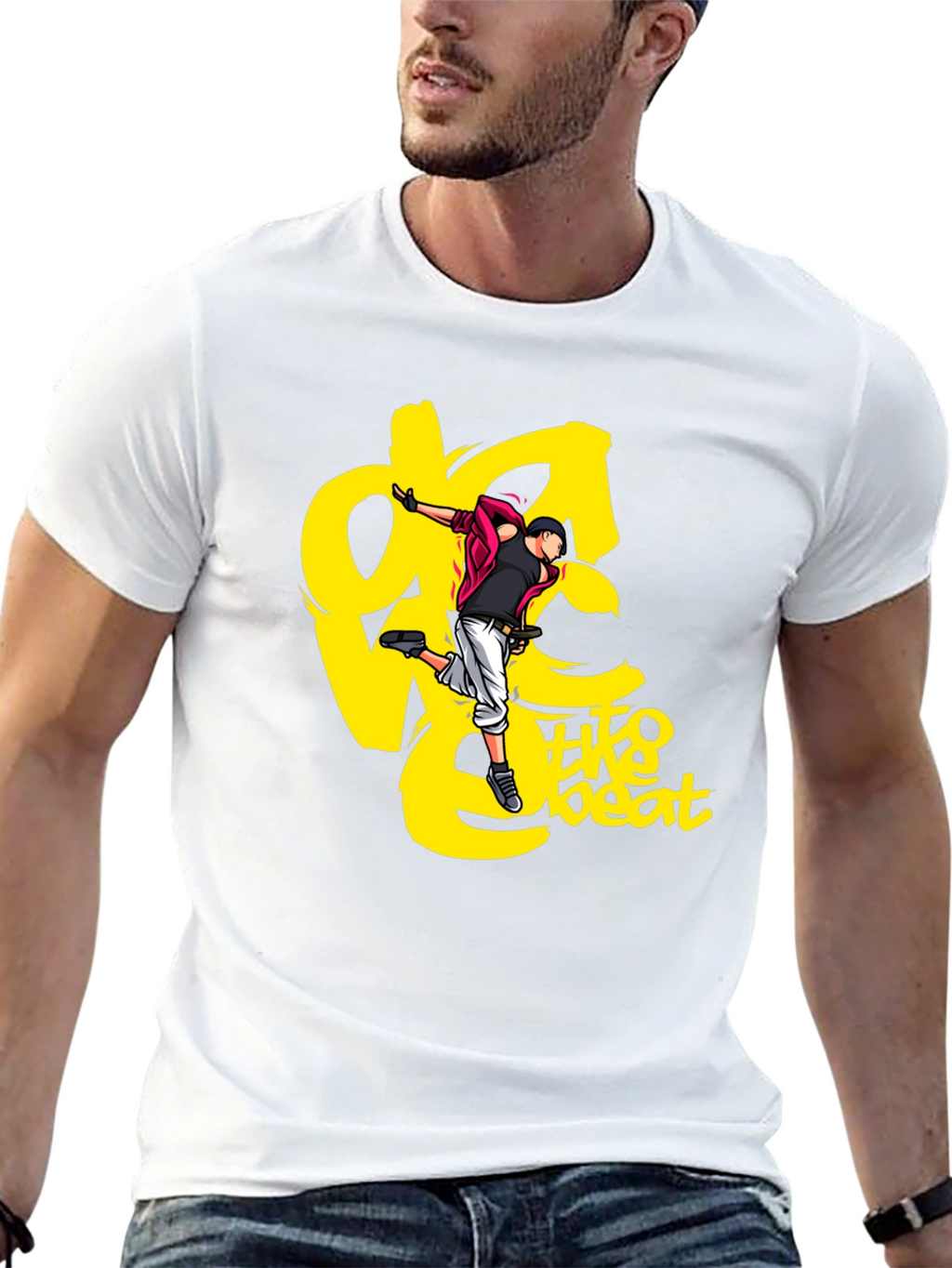 Black Graphic Tee - Dance to the Beat