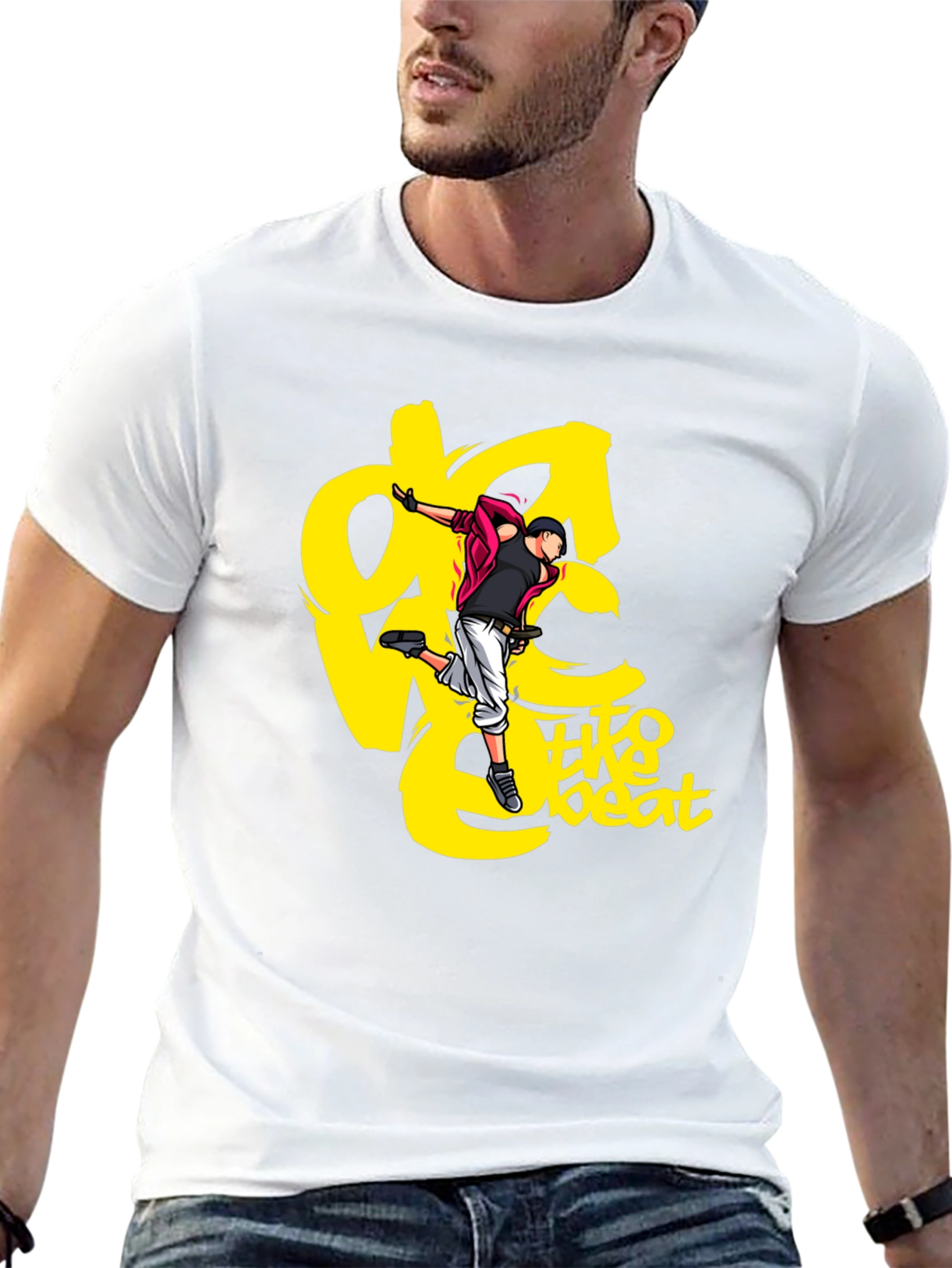 Black Graphic Tee - Dance to the Beat