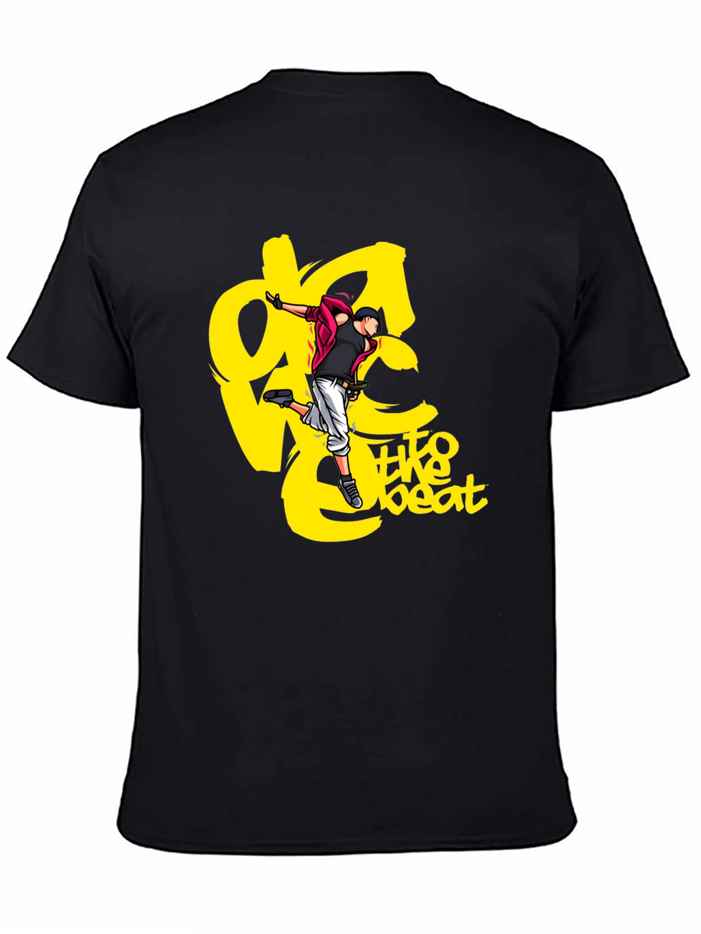Black Graphic Tee - Dance to the Beat