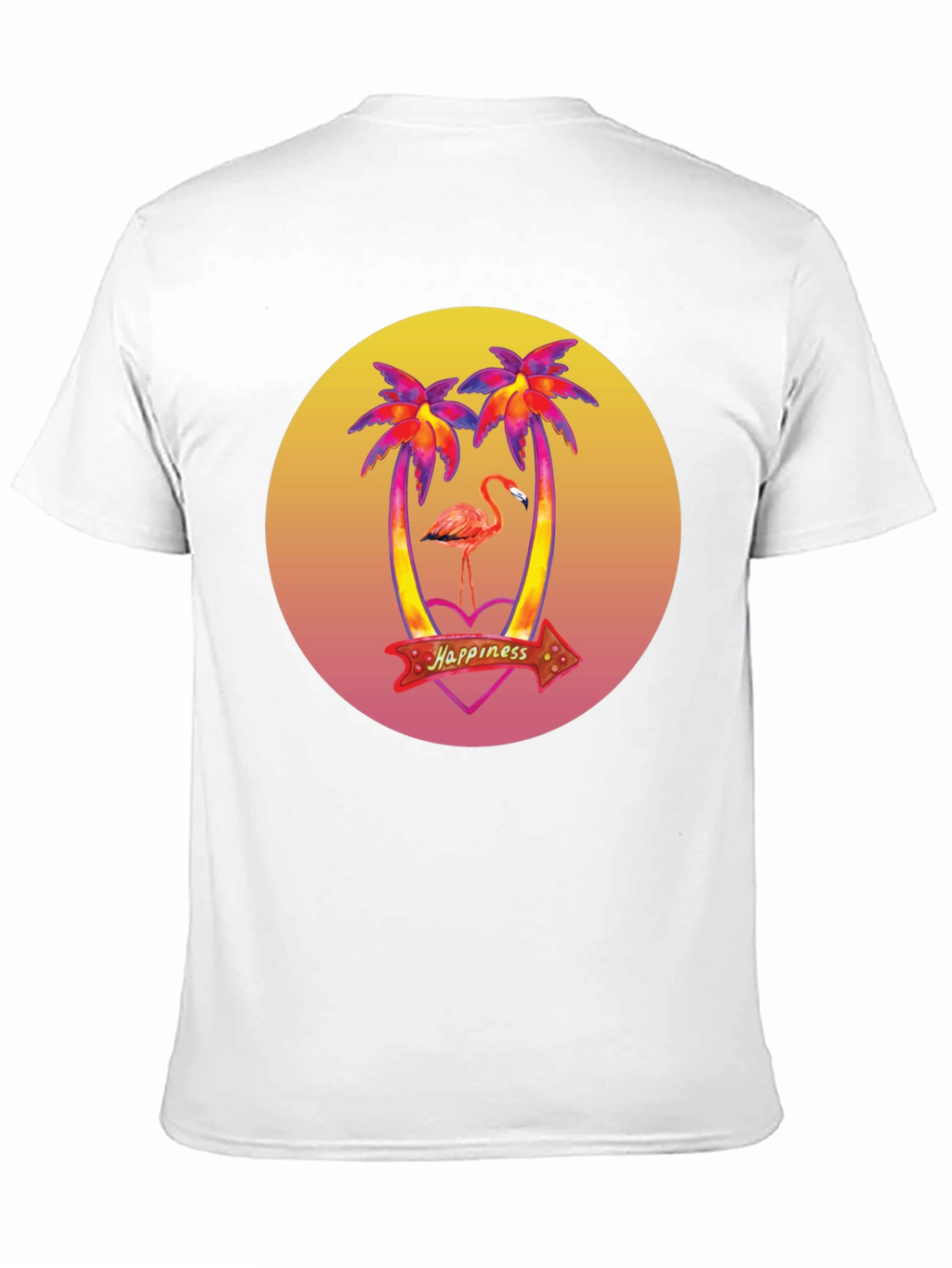 Tropical Flamingo T-Shirt - Happiness Graphic Tee