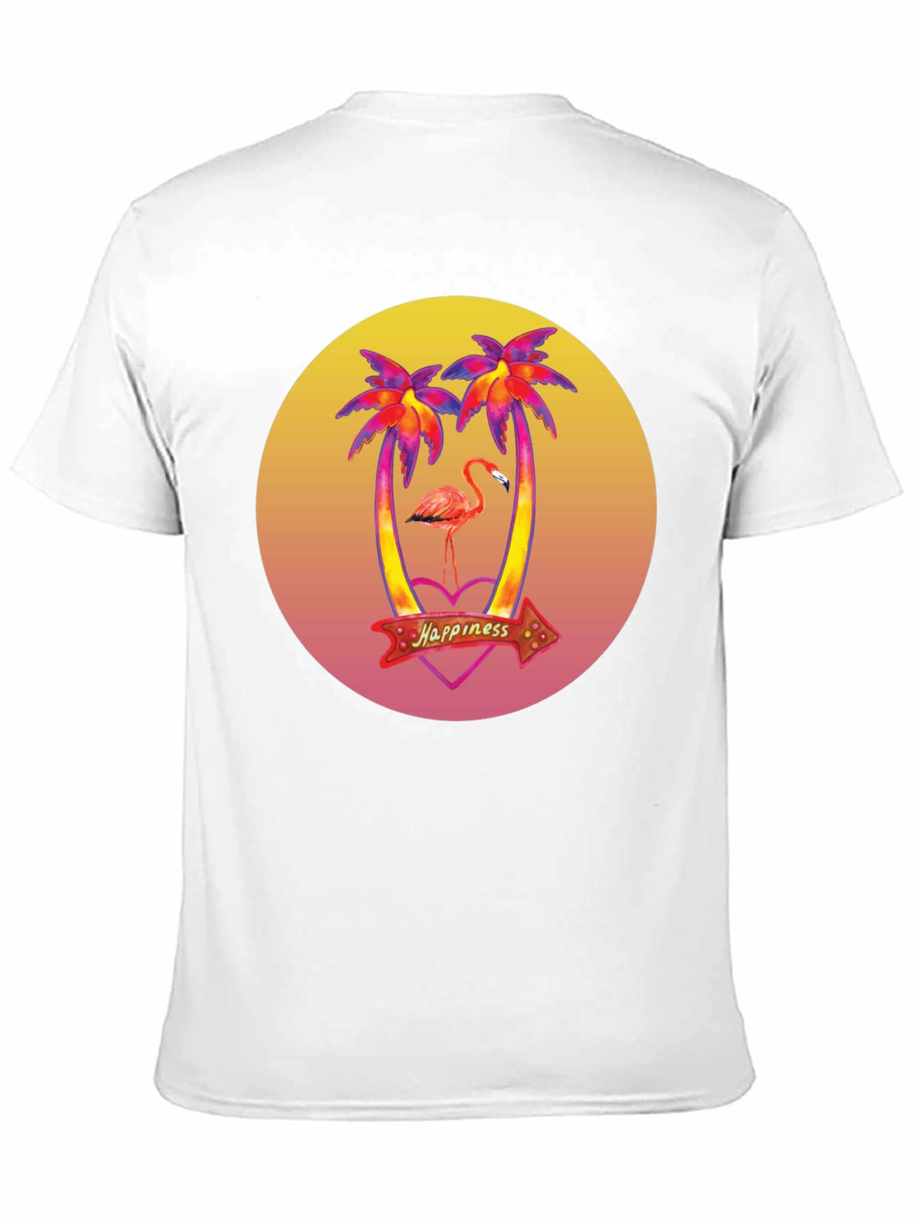 Tropical Flamingo T-Shirt - Happiness Graphic Tee