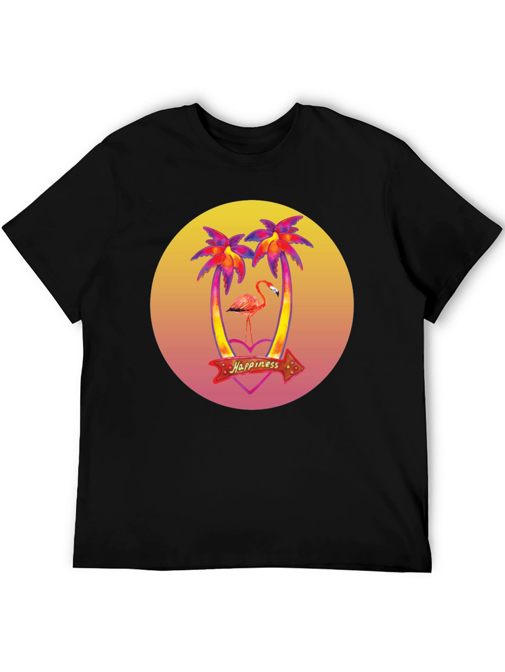Tropical Flamingo T-Shirt - Happiness Graphic Tee