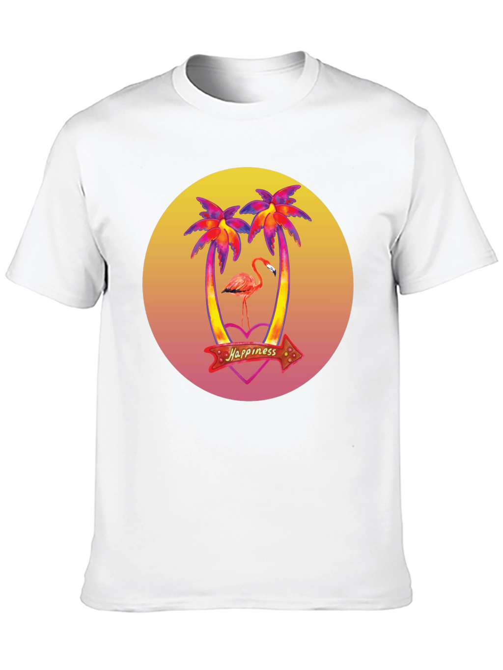 Tropical Flamingo T-Shirt - Happiness Graphic Tee