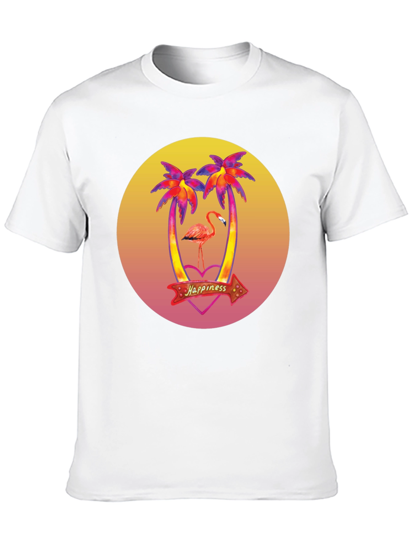 Tropical Flamingo T-Shirt - Happiness Graphic Tee