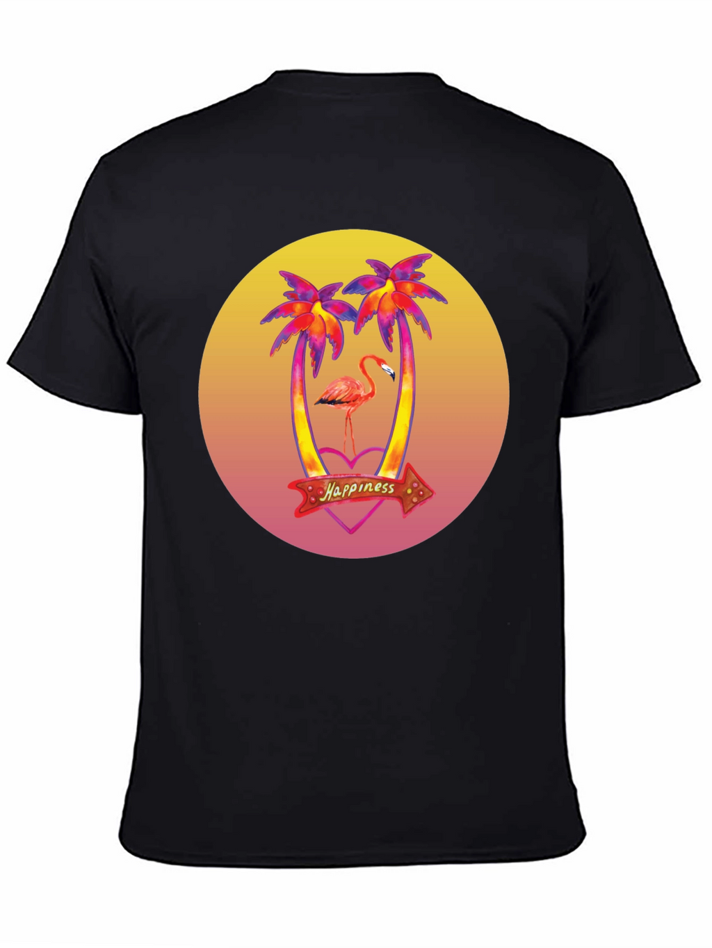 Tropical Flamingo T-Shirt - Happiness Graphic Tee