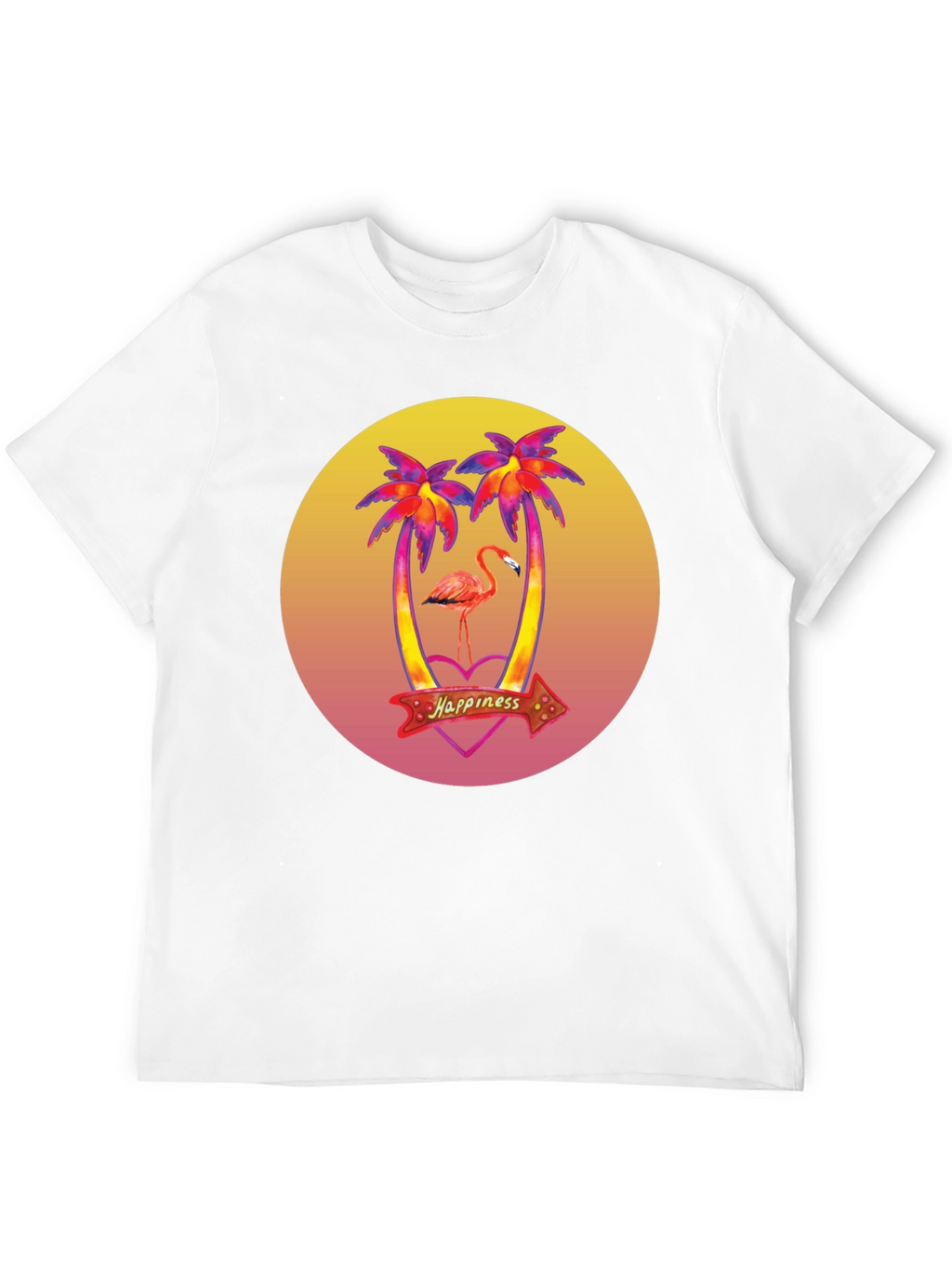 Tropical Flamingo T-Shirt - Happiness Graphic Tee