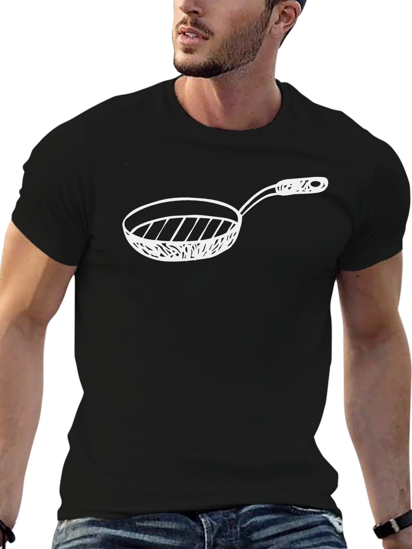 Chefs Frying Pan Graphic Tee - Black
