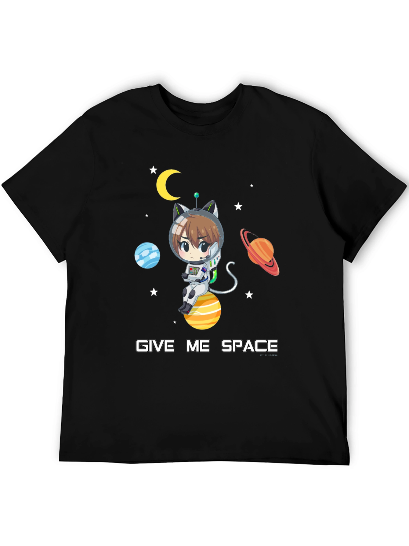 Give Me Space T-Shirt - Anime Cat Astronaut Design
