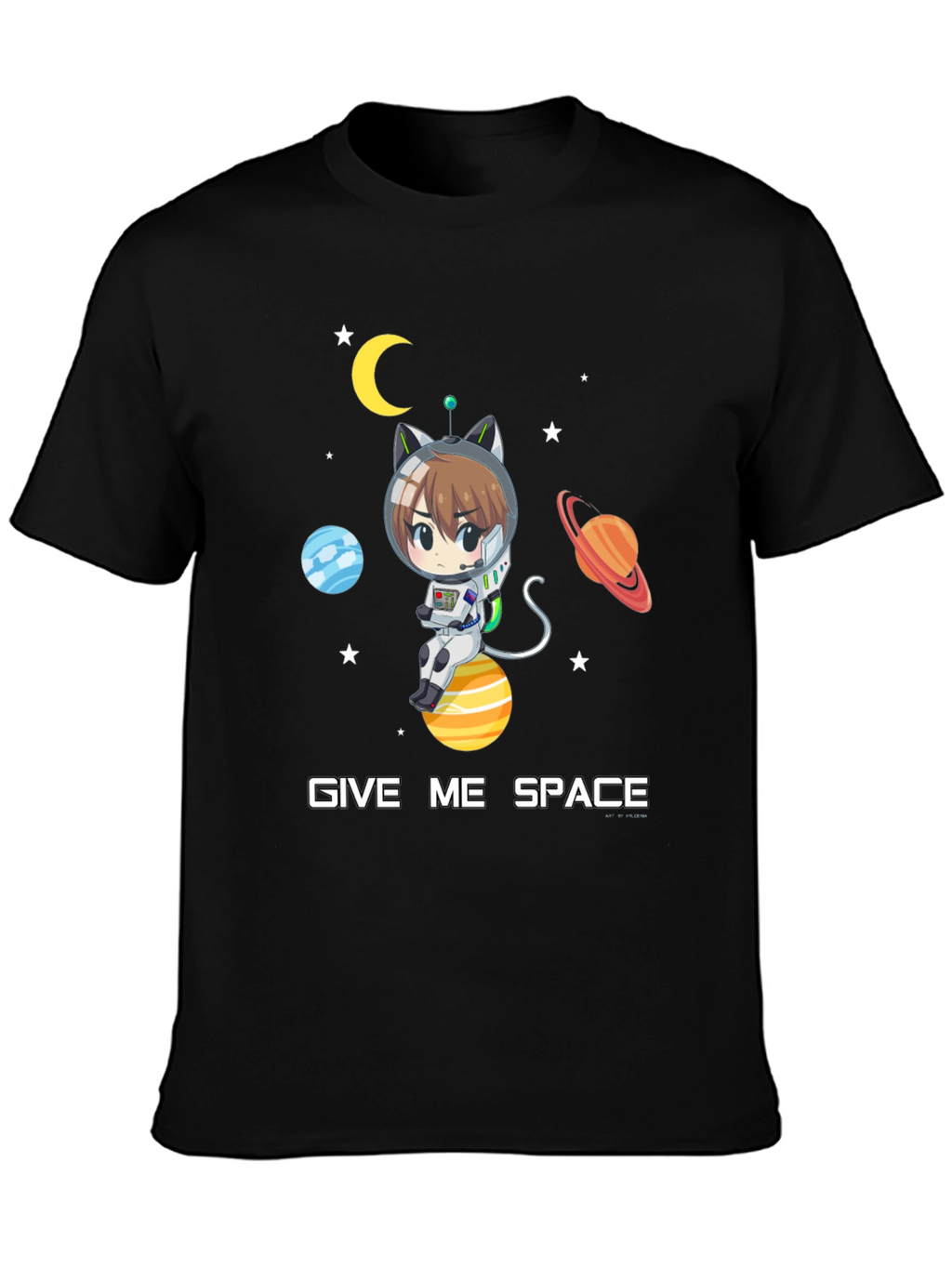 Give Me Space T-Shirt - Anime Cat Astronaut Design