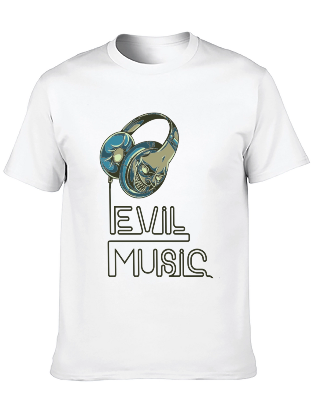 Evil Music Graphic T-Shirt - Black