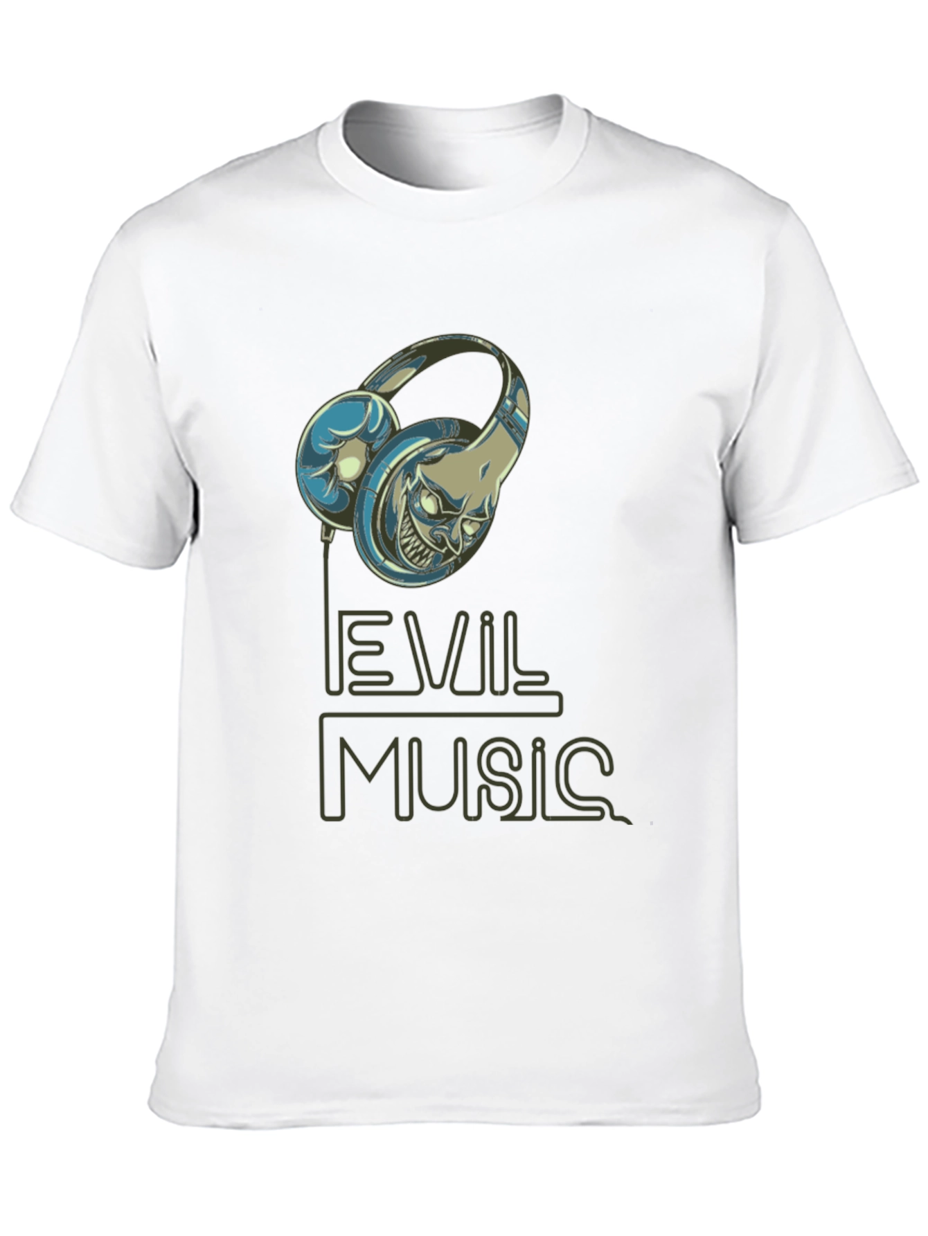 Evil Music Graphic T-Shirt - Black