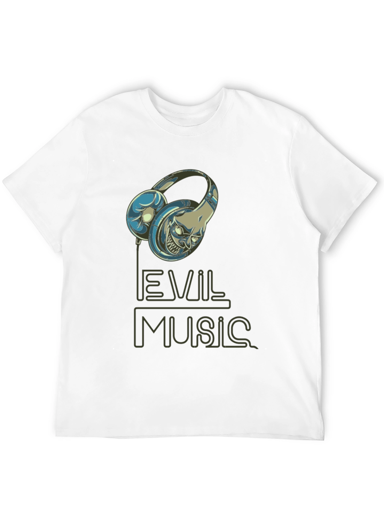 Evil Music Graphic T-Shirt - Black