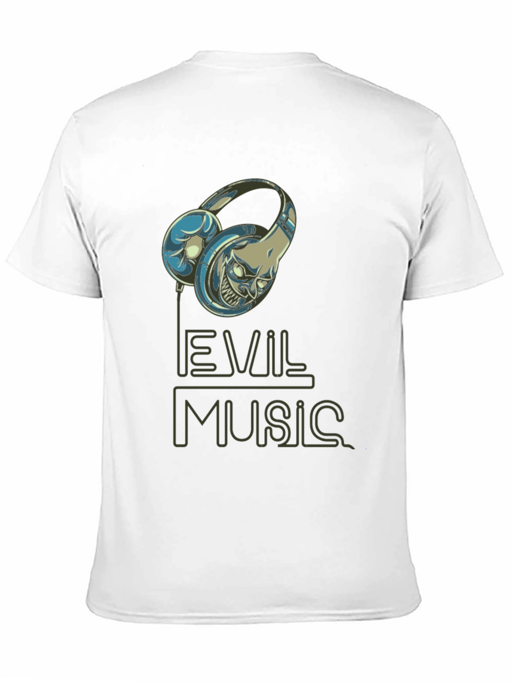Evil Music Graphic T-Shirt - Black