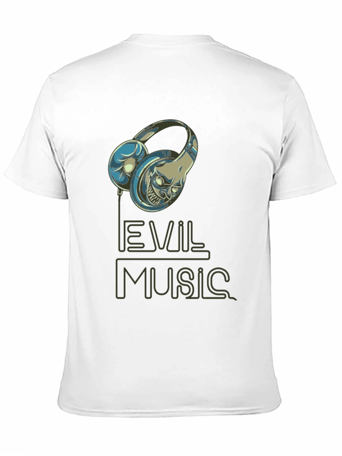 Evil Music Graphic T-Shirt - Black